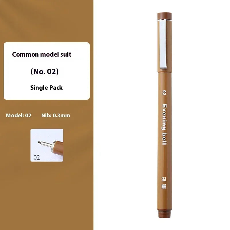 Buy The Best By Artsulli - Art is Long Life Short - Waterproof Ink Brown Micron Neelde Drawing Pen Pigment Fine Line Markers For Hand-Paint