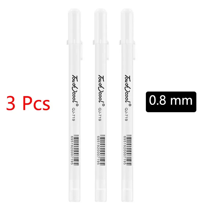 Buy The Best By Artsulli - Art is Long Life Short - White Marker Pens set Oily Waterproof Gel Pen DIY Graffiti Sketching Stationery Writing