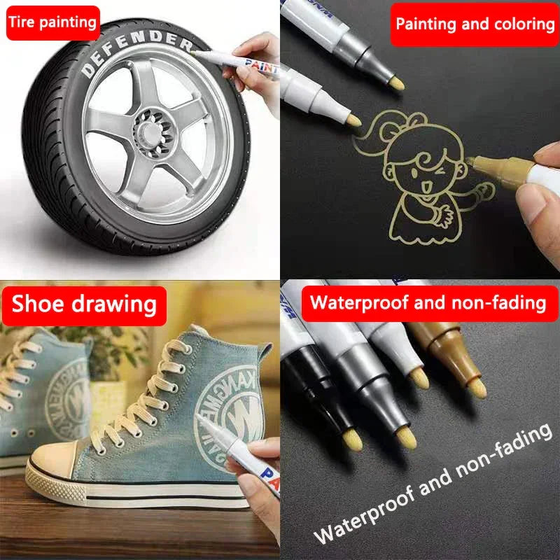 Buy The Best By Artsulli - Art is Long Life Short - White Marker Pens set Oily Waterproof Gel Pen DIY Graffiti Sketching Stationery Writing