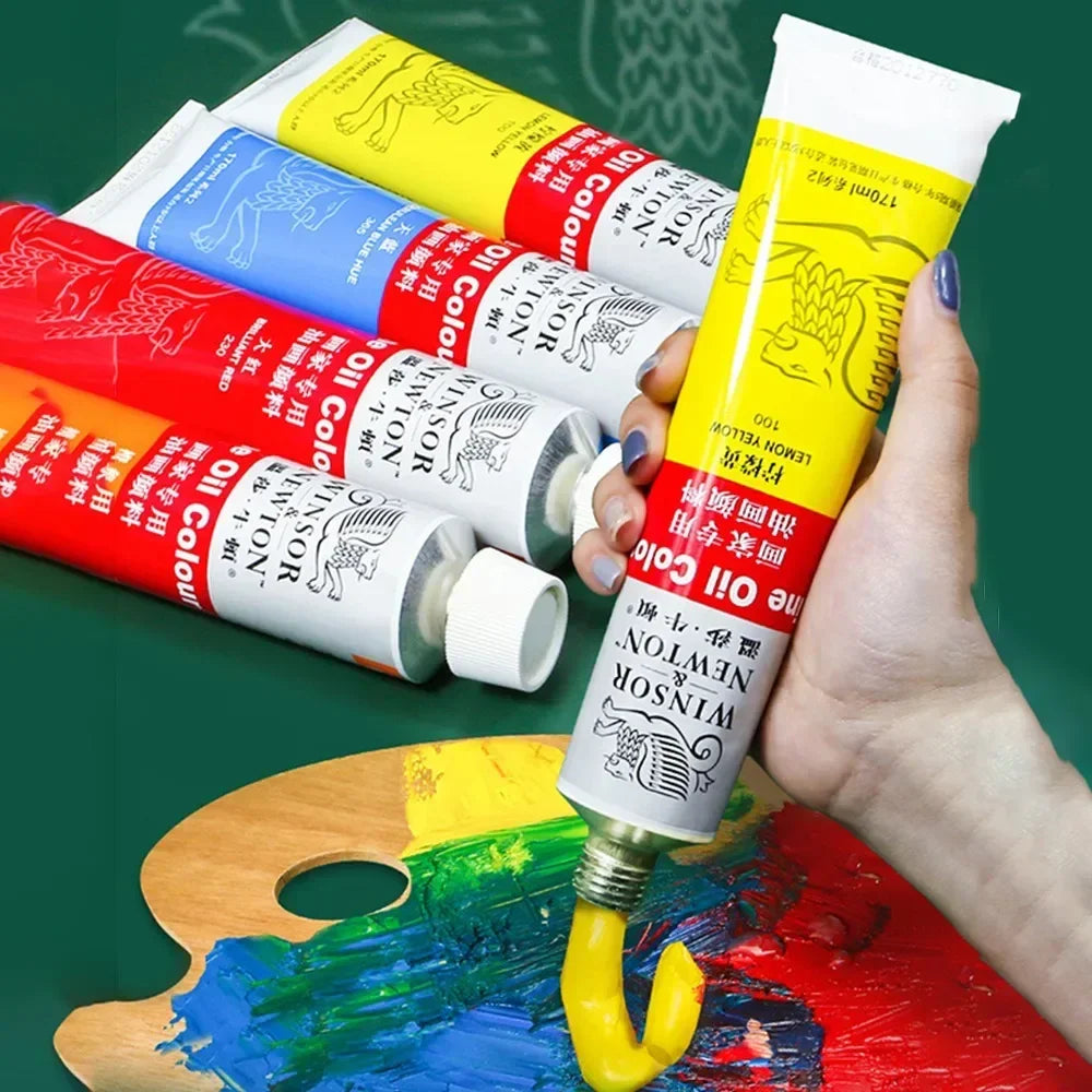 Buy The Best By Artsulli - Art is Long Life Short - Winsor&Newton 45ML Oil Paint,Colorful Professionals Artist Drawing Tools for Canvas