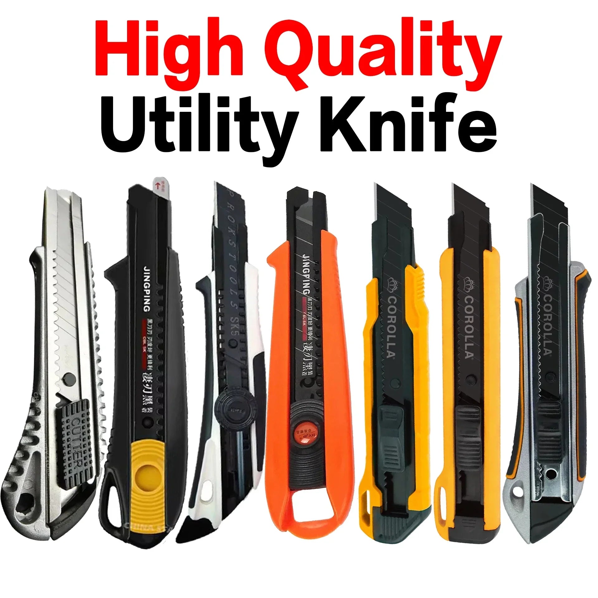 Buy The Best By Artsulli - Art is Long Life Short - High Carbon Steel Blade Utility Knife Durable Industrial Replaceable Office Student