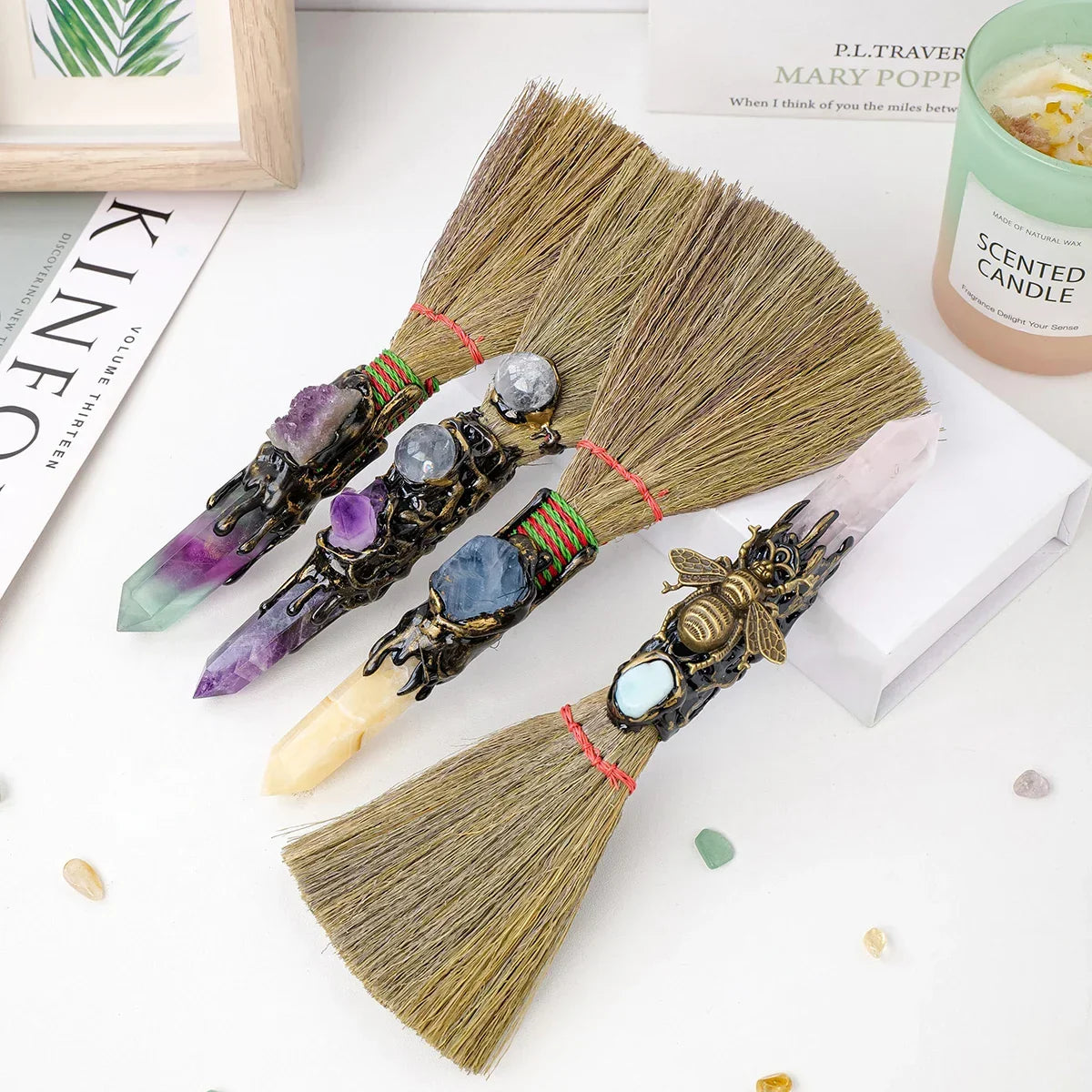 Buy The Best By Artsulli - Art is Long Life Short - 1PC Natural Crystal Point Stone Amethyst Altar Witch Supplies Table Decoration Family
