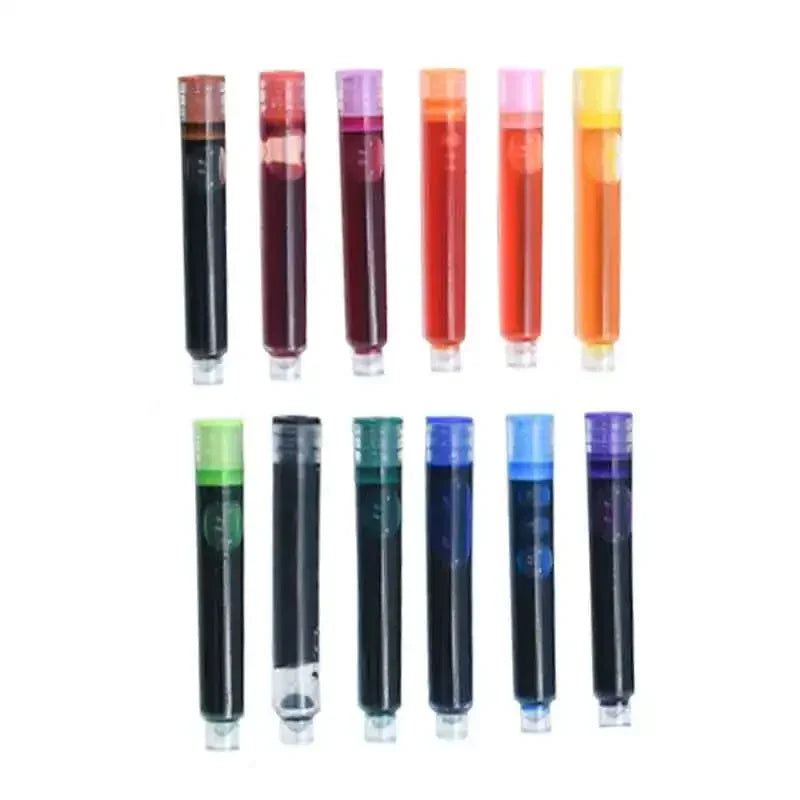 Buy The Best By Artsulli - Art is Long Life Short - 12PCS/Set Colourful Ink Sac Fountain Pen Cartridges Refills 3.4mm Blue Black Drawing