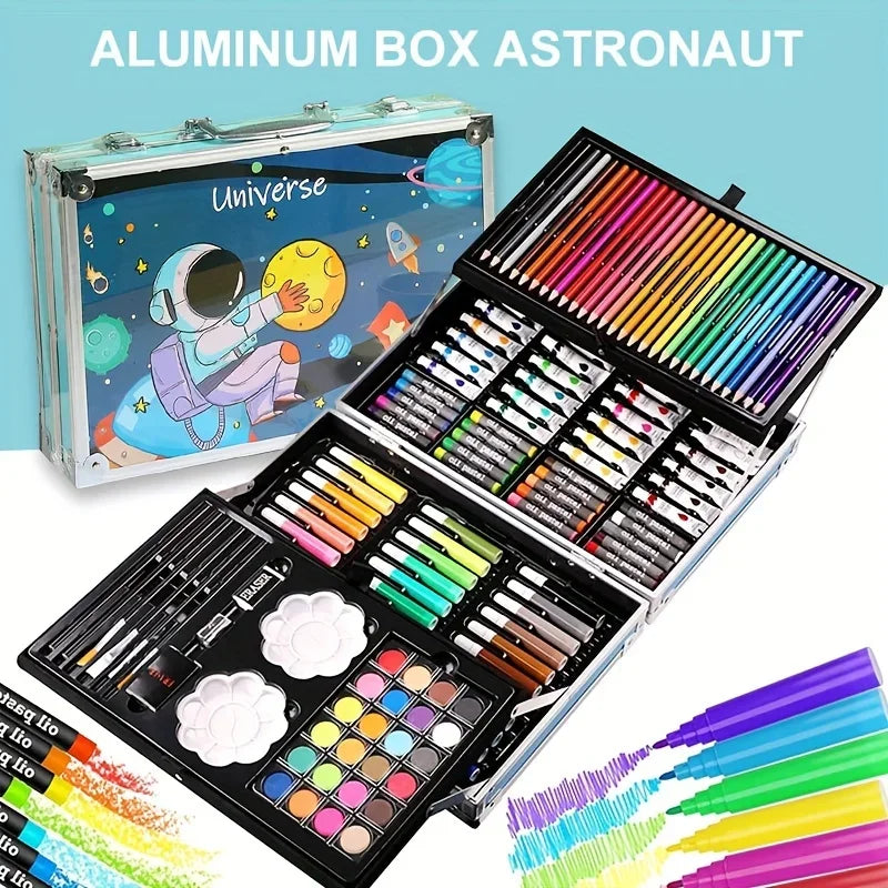Buy The Best By Artsulli - Art is Long Life Short - Supplies 145 Pack Painting Drawing Kit Deluxe Double Layers Set Crafts Colored Pencils