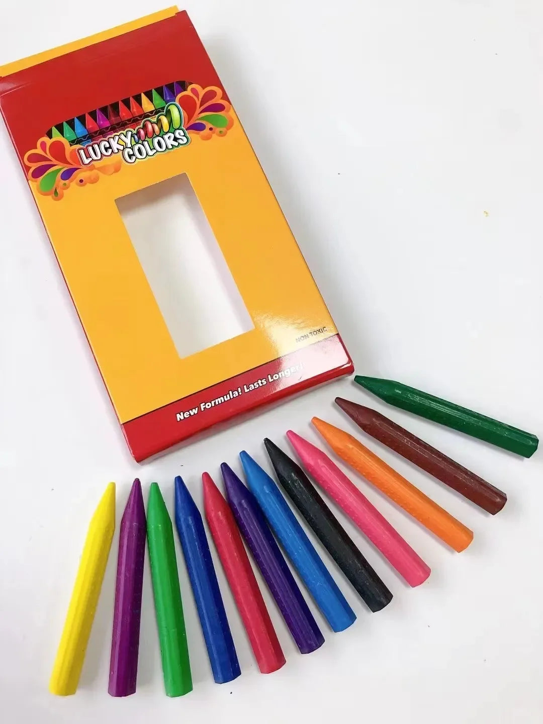 Buy The Best By Artsulli - Art is Long Life Short - 12Colors Wax Crayon Do not Dirty Hands Washable Crayons Drawing Painting Sticks Colored