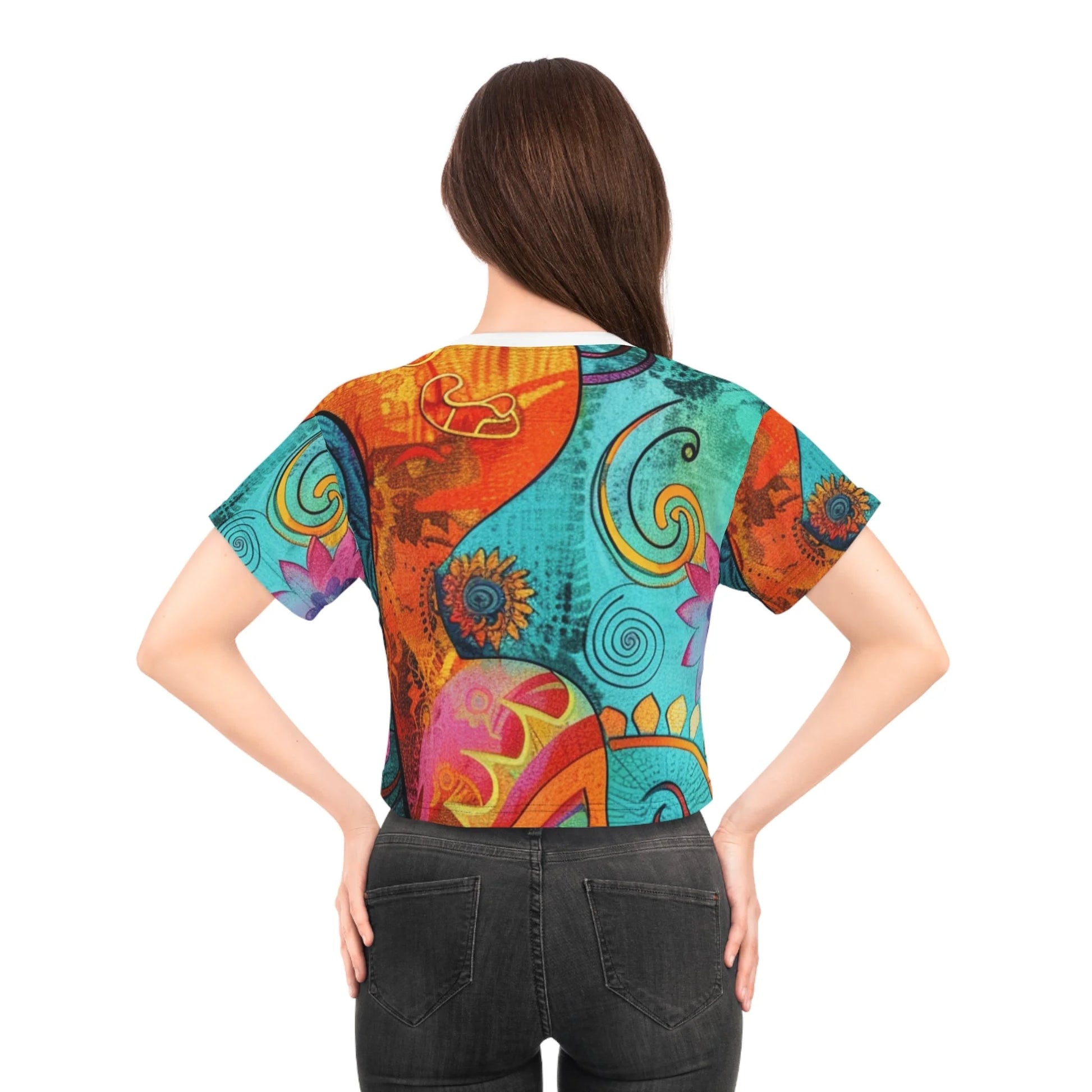 ["All Over Print","AOP","AOP Clothing","Art","Artful","Artistic","Artsy","Arty","Assembled in the USA","Assembled in USA","Crop tops","Cropped","Illustration","Illustration art","Made in the USA","Made in USA","Sublimation","T-shirts","Women's Clothing"]