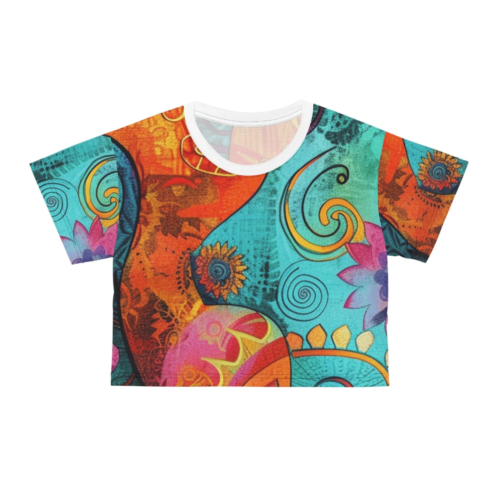 ["All Over Print","AOP","AOP Clothing","Art","Artful","Artistic","Artsy","Arty","Assembled in the USA","Assembled in USA","Crop tops","Cropped","Illustration","Illustration art","Made in the USA","Made in USA","Sublimation","T-shirts","Women's Clothing"]