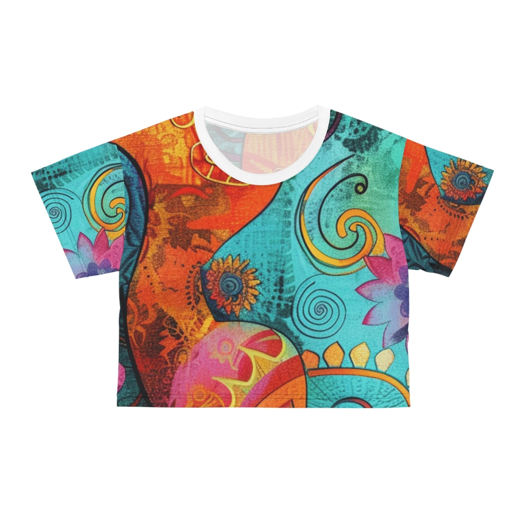 ["All Over Print","AOP","AOP Clothing","Art","Artful","Artistic","Artsy","Arty","Assembled in the USA","Assembled in USA","Crop tops","Cropped","Illustration","Illustration art","Made in the USA","Made in USA","Sublimation","T-shirts","Women's Clothing"]