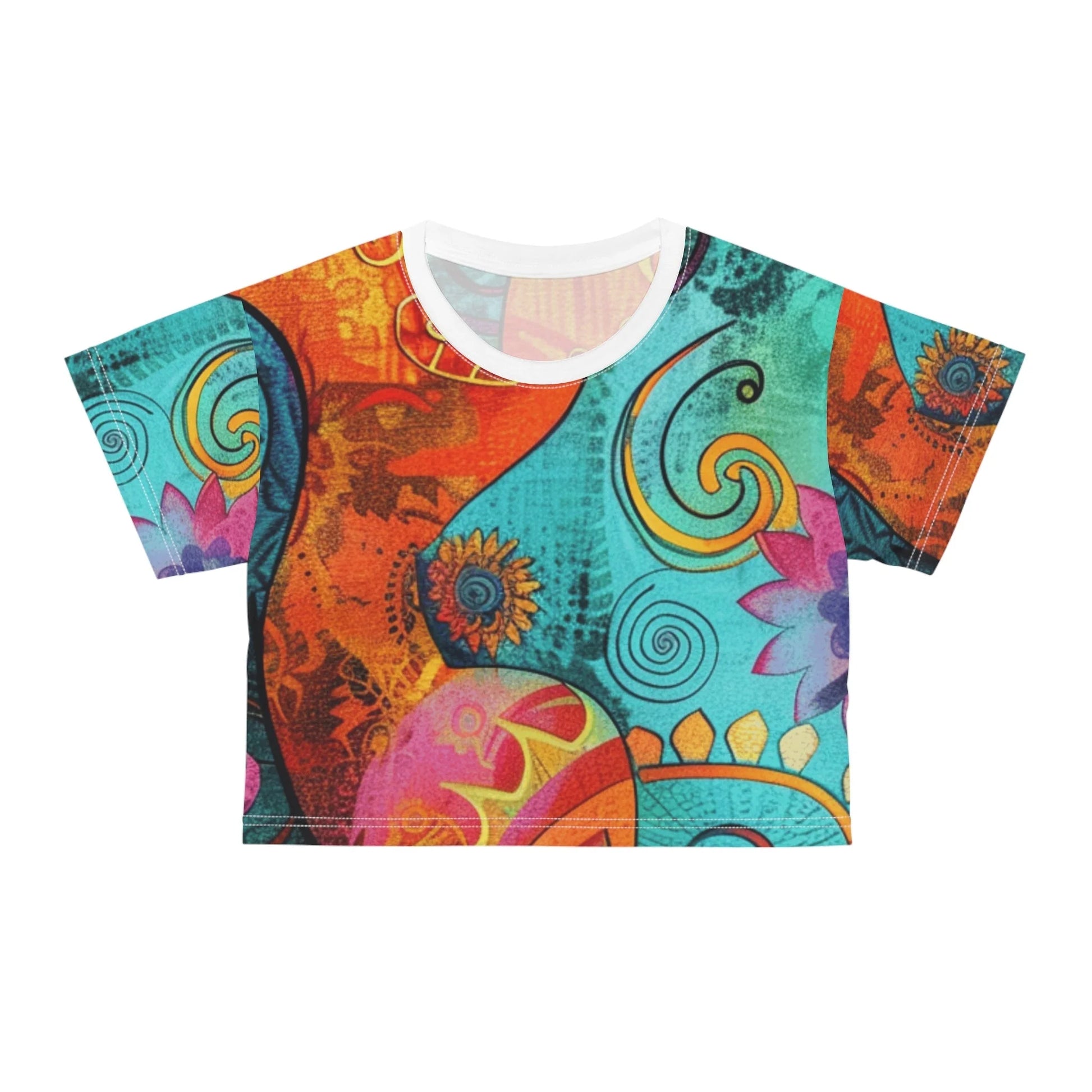 ["All Over Print","AOP","AOP Clothing","Art","Artful","Artistic","Artsy","Arty","Assembled in the USA","Assembled in USA","Crop tops","Cropped","Illustration","Illustration art","Made in the USA","Made in USA","Sublimation","T-shirts","Women's Clothing"]