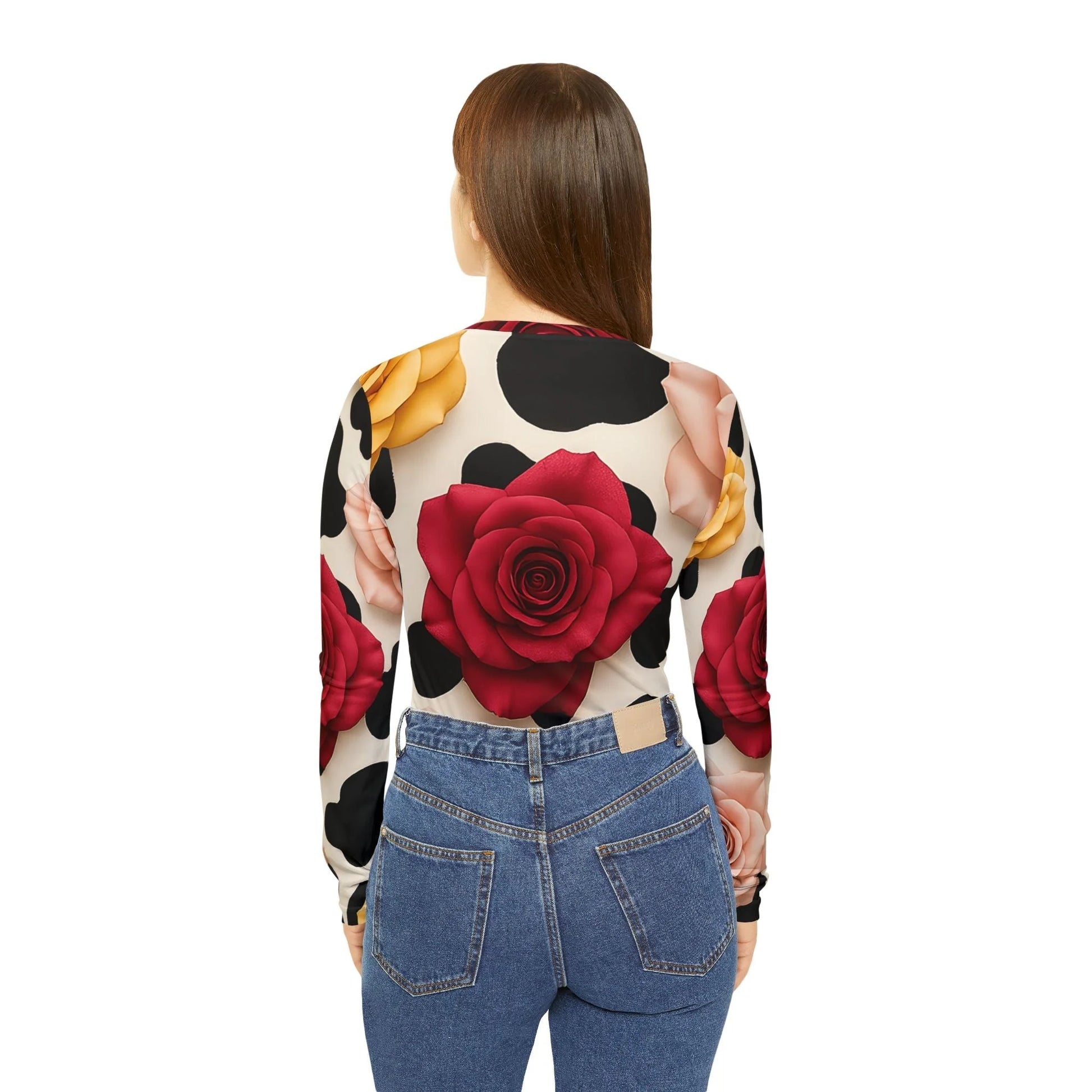 ["All Over Print","AOP","AOP Clothing","Art","Artful","Artistic","Artsy","Arty","Assembled in the USA","Assembled in USA","Illustration","Illustration art","Long Sleeves","Made in the USA","Made in USA","Sublimation","Tops","V-neck","Women's Clothing"]