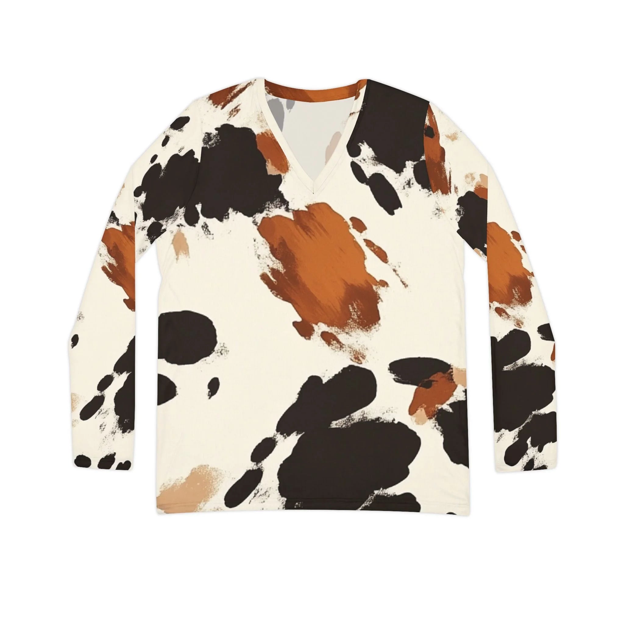 ["All Over Print","AOP","AOP Clothing","Art","Artful","Artistic","Artsy","Arty","Assembled in the USA","Assembled in USA","Illustration","Illustration art","Long Sleeves","Made in the USA","Made in USA","Sublimation","Tops","V-neck","Women's Clothing"]