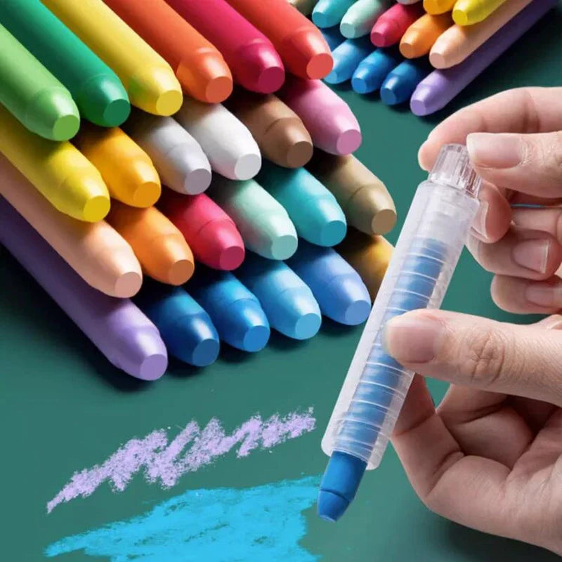 Buy The Best By Artsulli - Art is Long Life Short - 4/6/12pcs Dust Free Solid Water Chalk Non-toxic Blackboard Whiteboard Drawing Pens