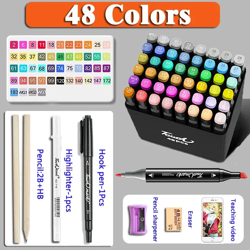 Buy The Best By Artsulli - Art is Long Life Short - 24-262 Colores Markers Brush Pens Set Painting Drawing Manga Highlighter School
