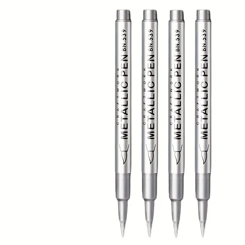Buy The Best By Artsulli - Art is Long Life Short - 4pcs Golden & Silvery Permanent Marker Pens - Waterproof Ideal for DIY Crafts Resin