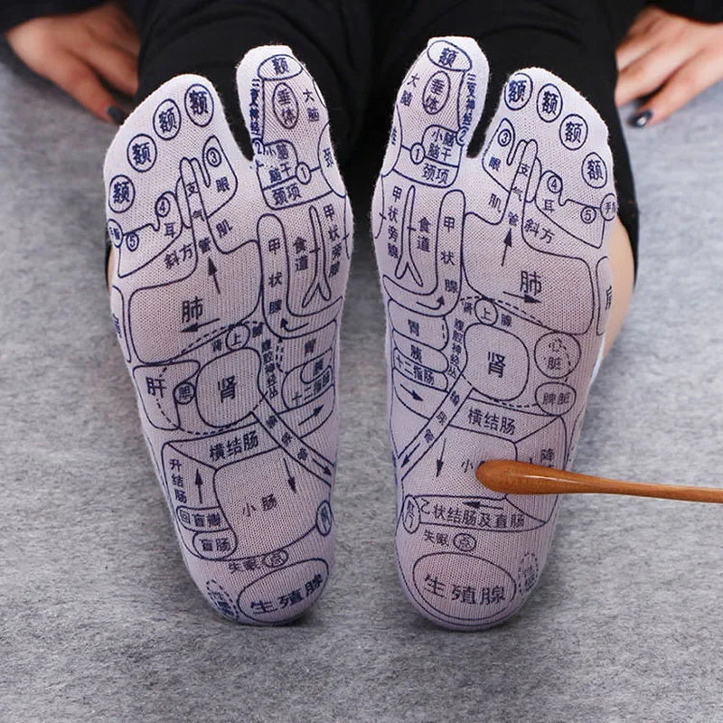 Buy The Best By Artsulli - Art is Long Life Short - 1pair Acupoint Massage Socks Cotton Illustration Acupuncture Points Health Care
