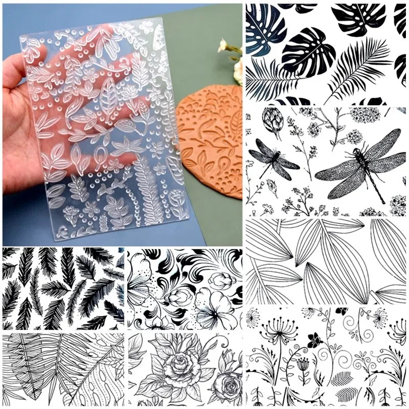 Buy The Best By Artsulli - Art is Long Life Short - SNASAN Dragonfly Polymer Clay Texture Stamp Sheets Summer Pattern DIY Individual Design