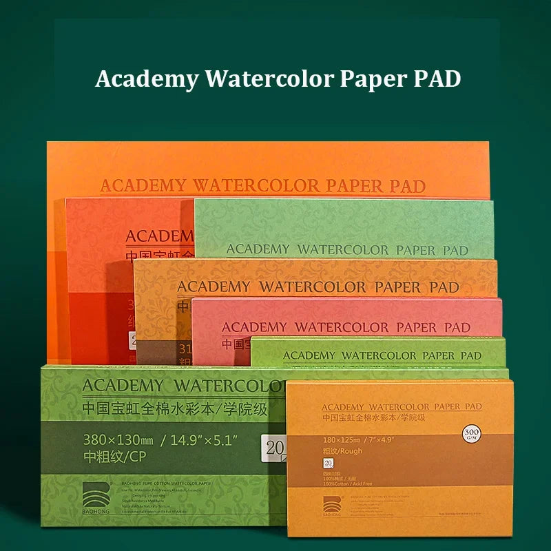 Buy The Best By Artsulli - Art is Long Life Short - Baohong Academy Watercolor Book 100% Cotton Sketchbook 300g Drawing Paper 32K 16K 8K