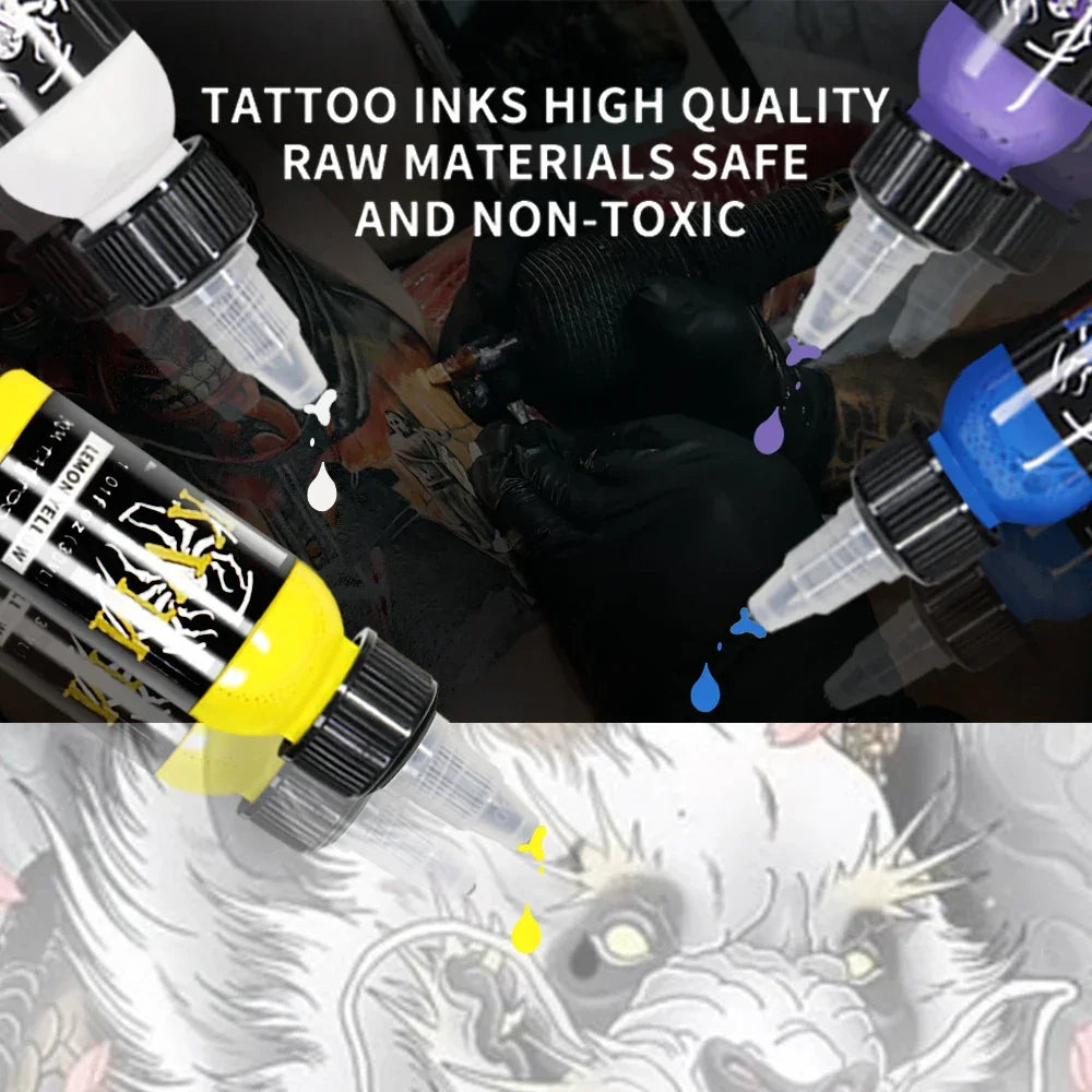 Buy The Best By Artsulli - Art is Long Life Short - KVM 30ml Multi-Color Tattoo Ink Pigment with box Kit Natural Plant Micro Permanent