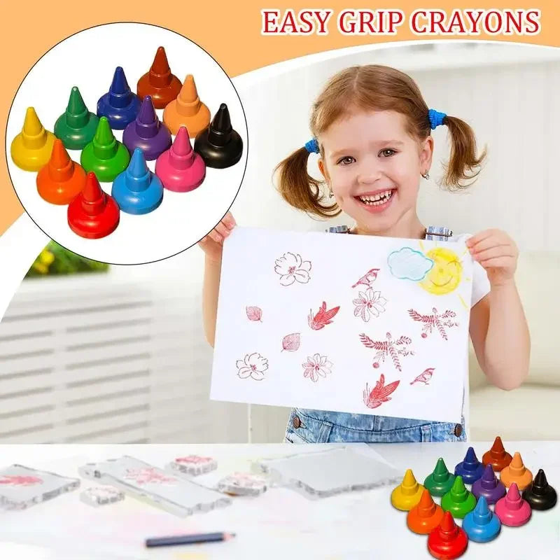 Buy The Best By Artsulli - Art is Long Life Short - Toddler Crayons Kit 12 Colors Painting Washable Activities Tool Drawing Pen