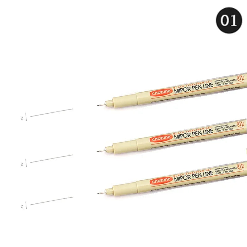 Buy The Best By Artsulli - Art is Long Life Short - 12 Tip Pigment Liner Micron Ink Marker Pen for Manga Draw Sketching Needle Hook Line
