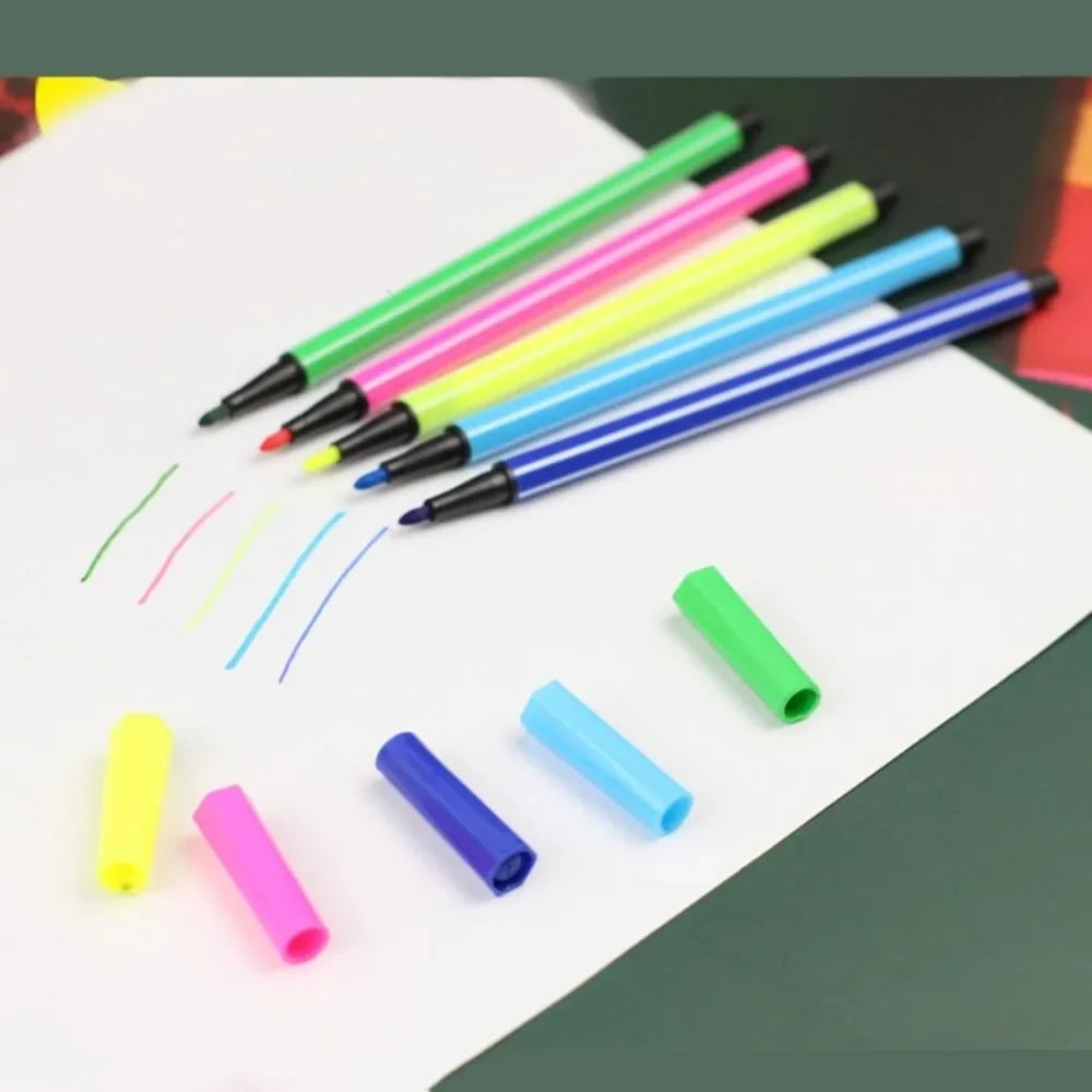 Buy The Best By Artsulli - Art is Long Life Short - Fancy 12/18/24/36 Colors Washable Colored Pen Painting Marker Artist Drawing Set