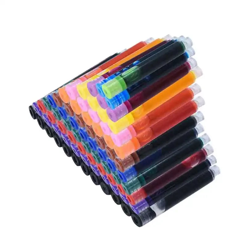 Buy The Best By Artsulli - Art is Long Life Short - 12PCS/Set Colourful Ink Sac Fountain Pen Cartridges Refills 3.4mm Blue Black Drawing