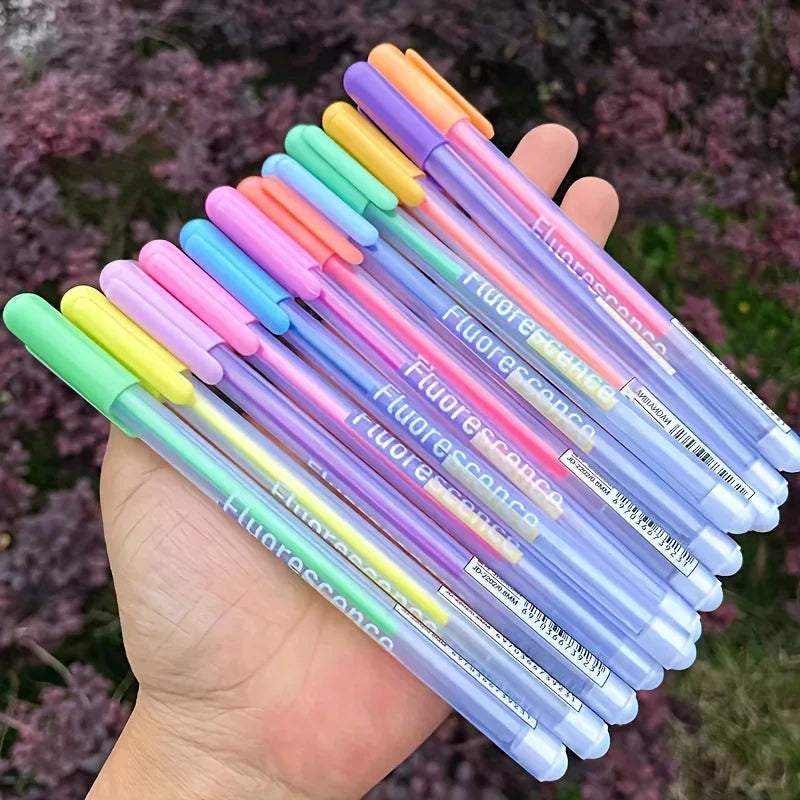 Buy The Best By Artsulli - Art is Long Life Short - 12/6pcs Pastel Colored Gel Pens Fluorescent Markers for Sketching/Drawing/Writing