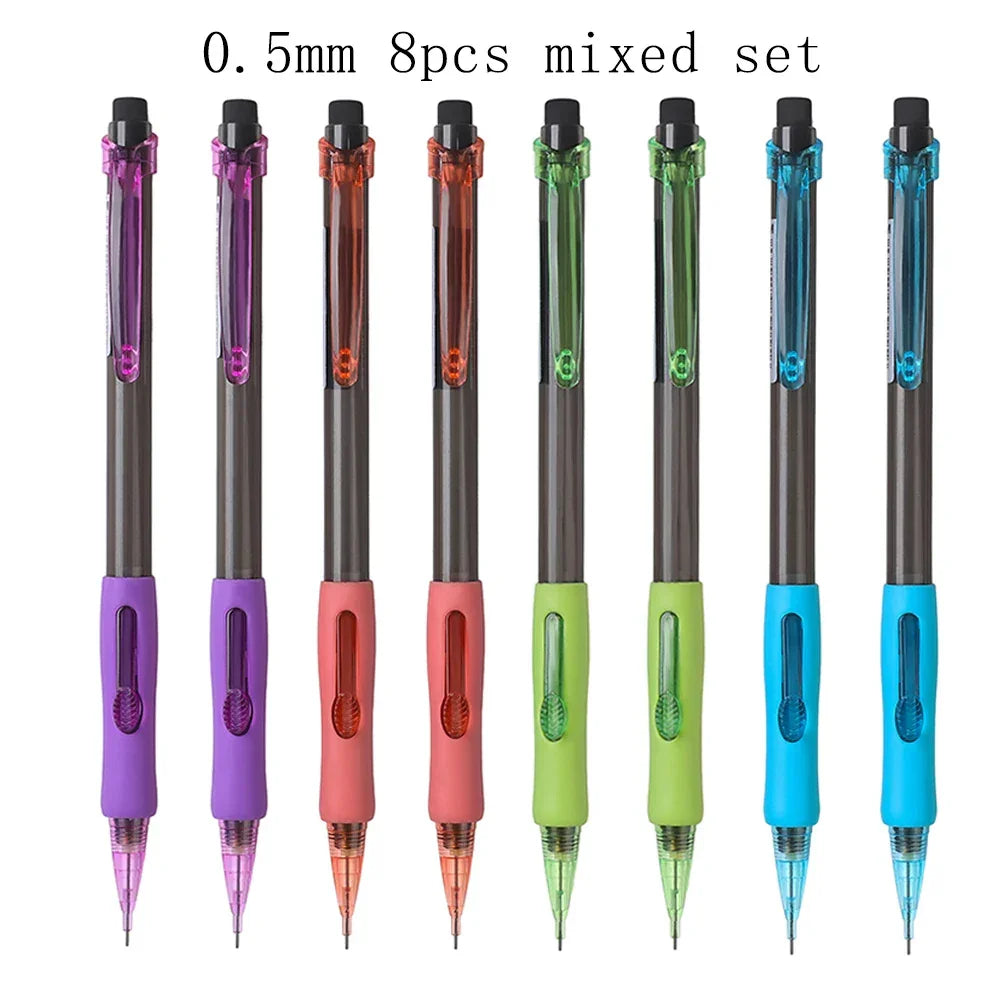 Buy The Best By Artsulli - Art is Long Life Short - 8Pcs/Set 0.5/0.7/0.9mm Plastic Mechanical Pencil Smooth Writing Drawing Automatic