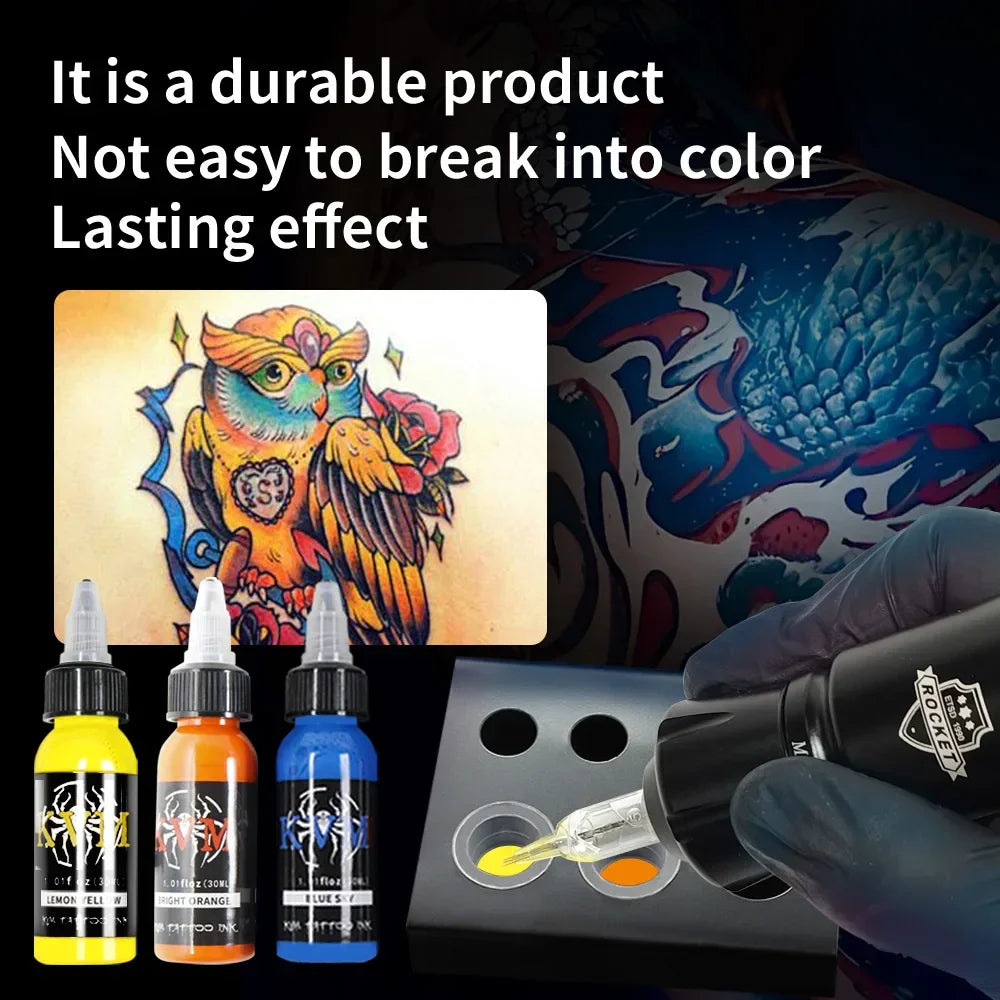 Buy The Best By Artsulli - Art is Long Life Short - KVM 30ml Multi-Color Tattoo Ink Pigment with box Kit Natural Plant Micro Permanent