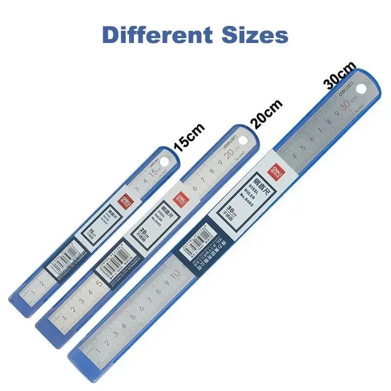 Buy The Best By Artsulli - Art is Long Life Short - Deli Stainless Steel Ruler 15/20/30cm Metal Straight for Home School Precision