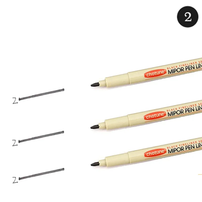 Buy The Best By Artsulli - Art is Long Life Short - 12 Tip Pigment Liner Micron Ink Marker Pen for Manga Draw Sketching Needle Hook Line