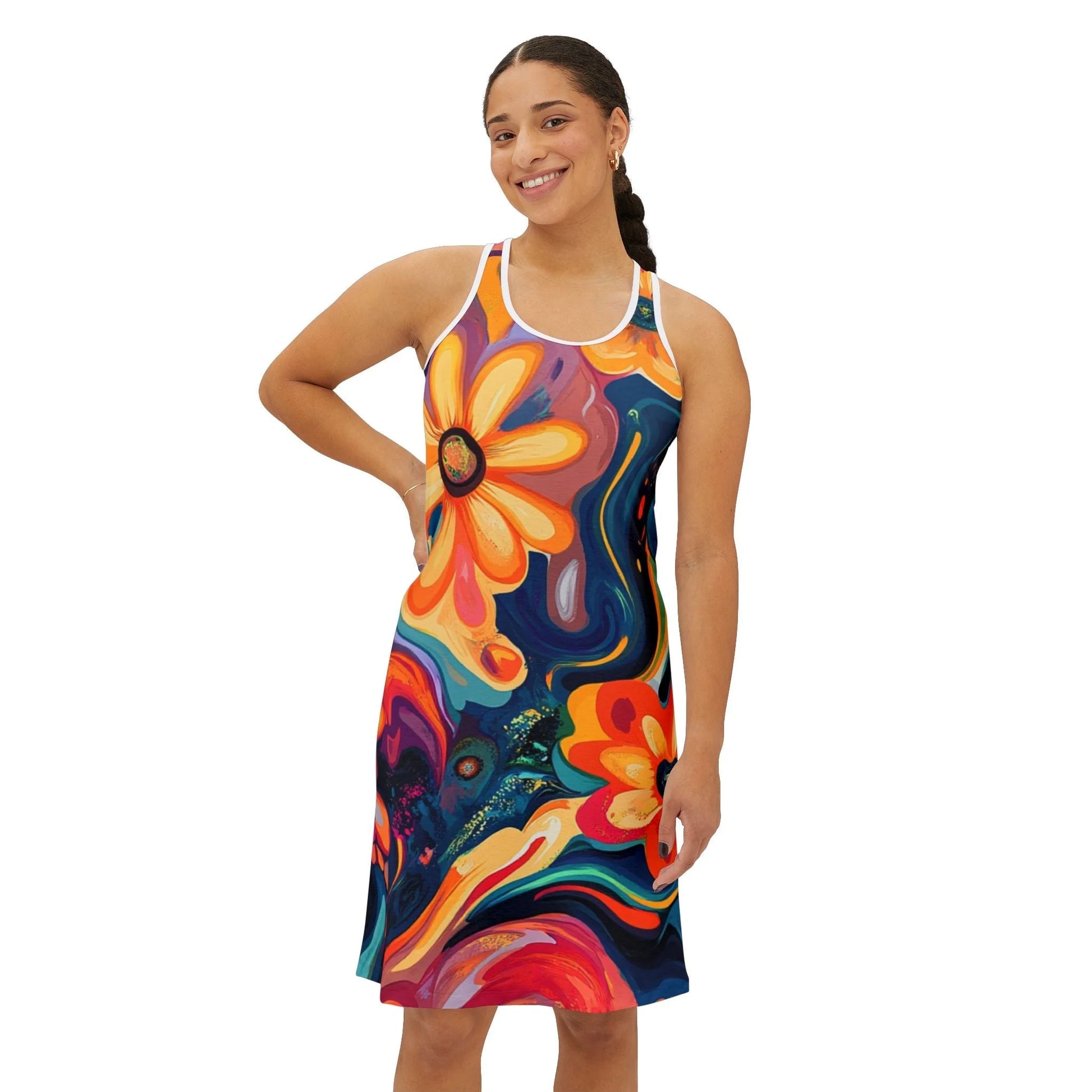 ["All Over Print","AOP","Art","Artful","Artistic","Artsy","Arty","Assembled in the USA","Assembled in USA","Illustration","Illustration art","Made in the USA","Made in USA","Skirts & Dresses","Sublimation","Women's Clothing"]