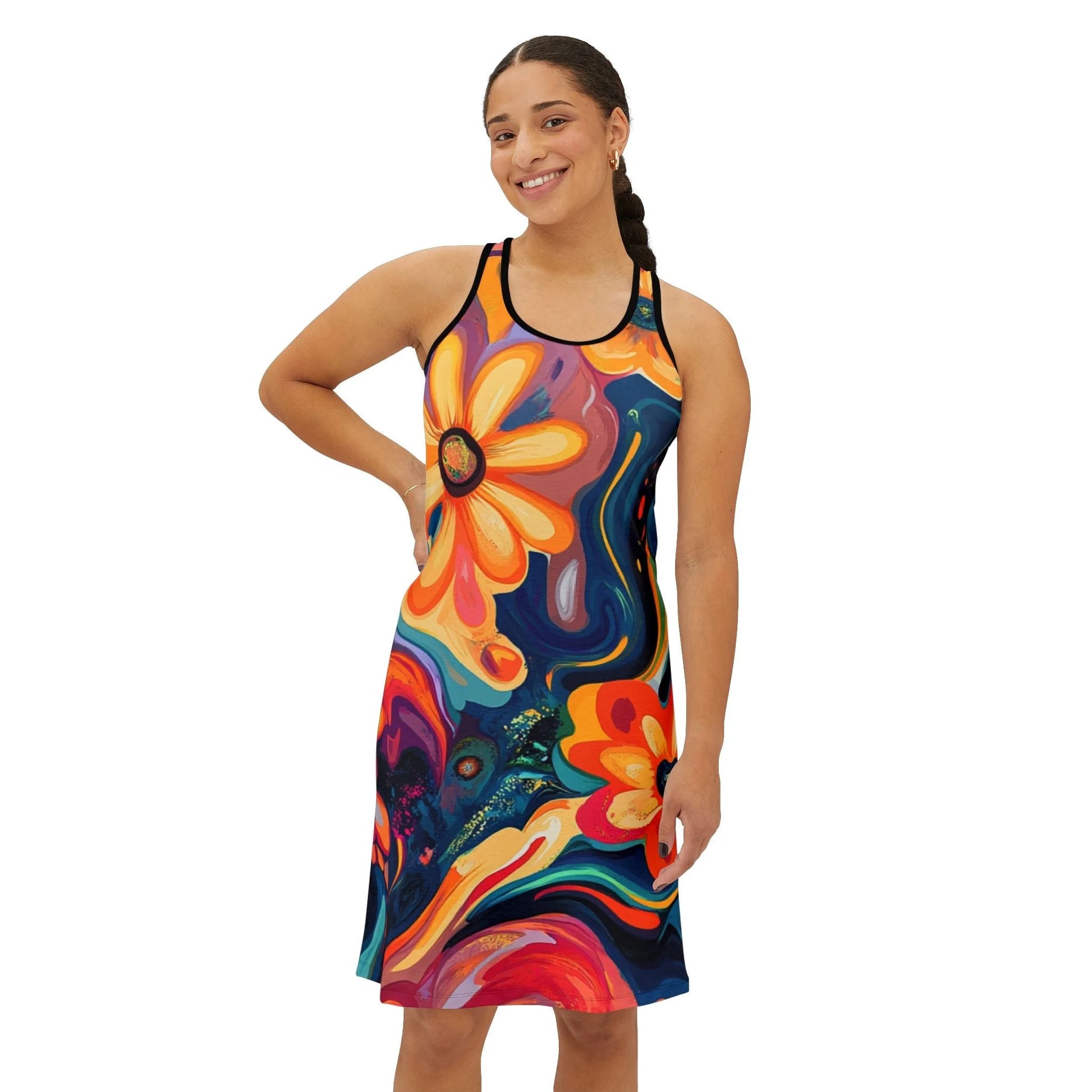 ["All Over Print","AOP","Art","Artful","Artistic","Artsy","Arty","Assembled in the USA","Assembled in USA","Illustration","Illustration art","Made in the USA","Made in USA","Skirts & Dresses","Sublimation","Women's Clothing"]
