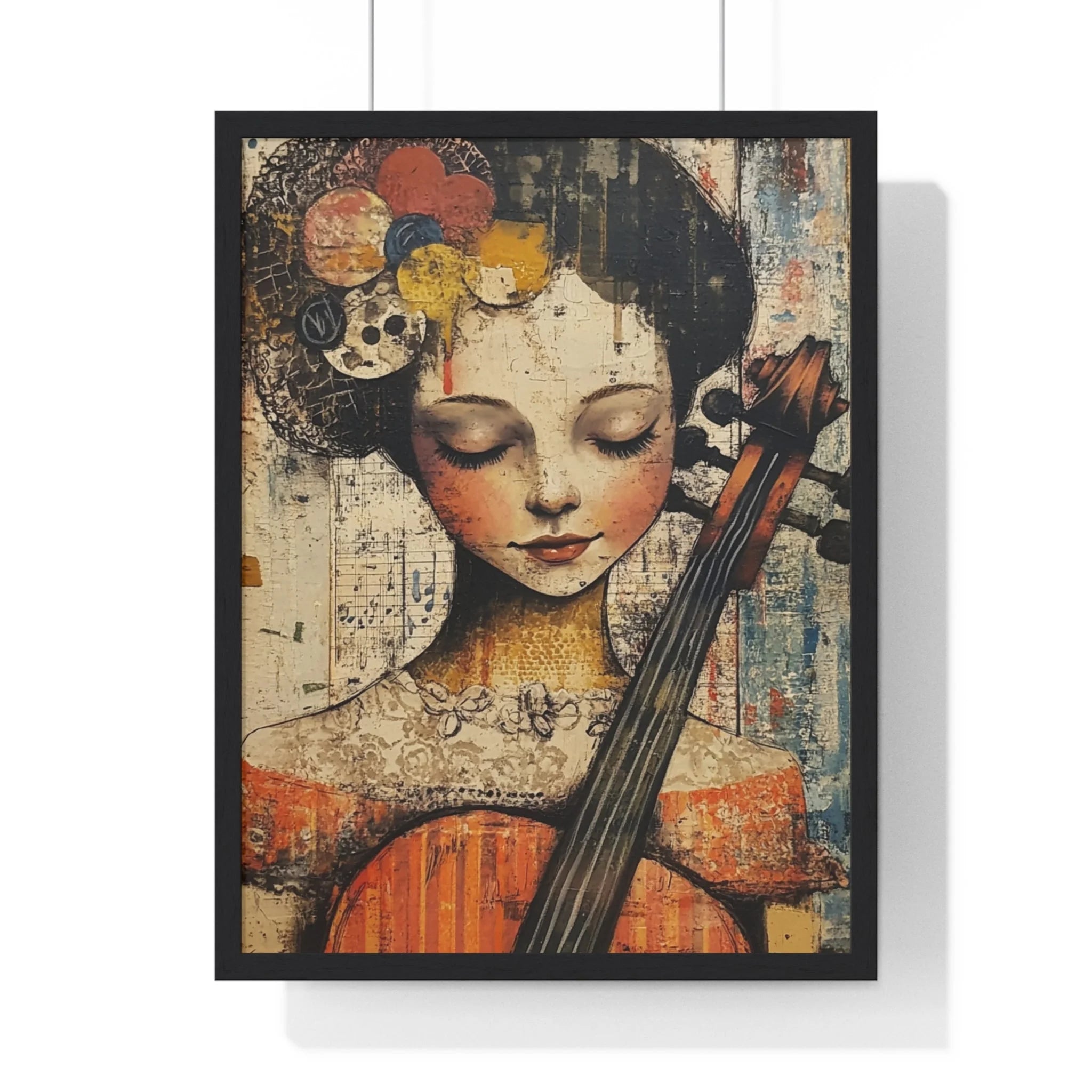 Buy The Best black framed abstract art print By Art & Illustration Supplies - Framed Abstract Musician Artistic Work - 2026