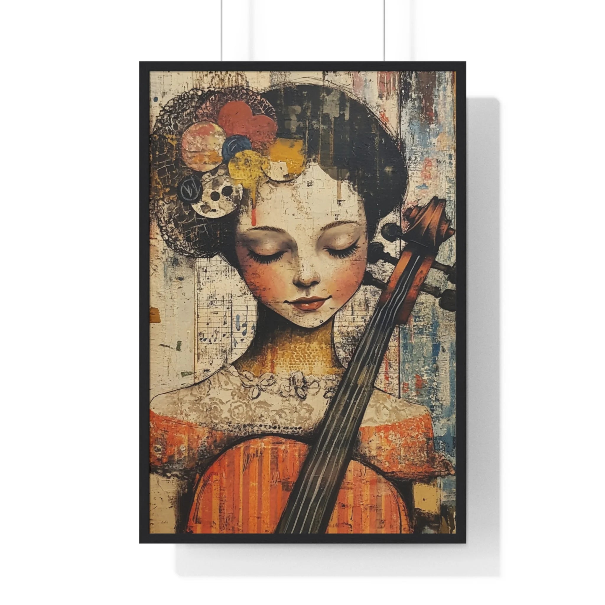 Buy The Best black framed cello art print By Art & Illustration Supplies - Framed Abstract Musician Artistic Work - 2026