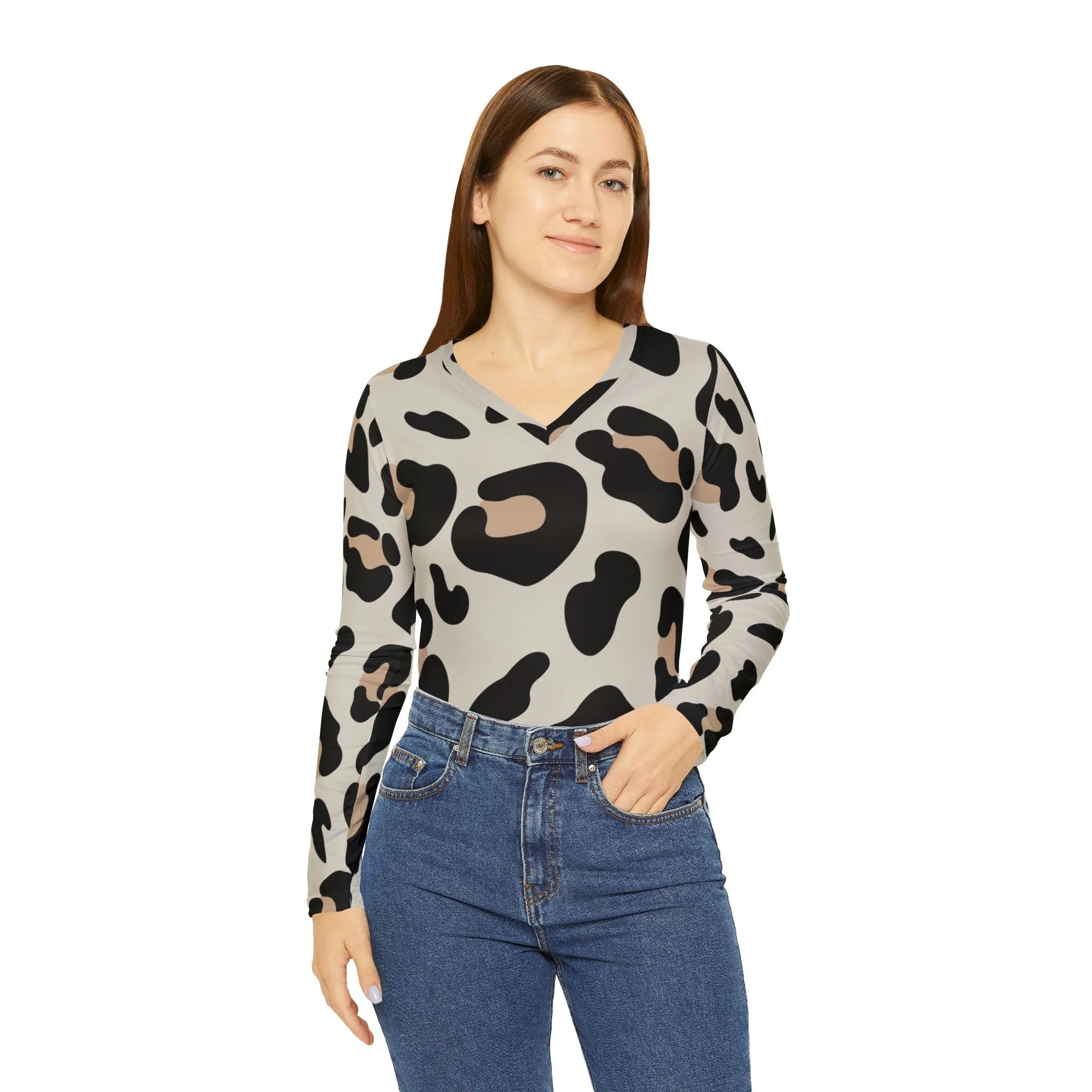 ["All Over Print","AOP","AOP Clothing","Art","Artful","Artistic","Artsy","Arty","Assembled in the USA","Assembled in USA","Illustration","Illustration art","Long Sleeves","Made in the USA","Made in USA","Sublimation","Tops","V-neck","Women's Clothing"]