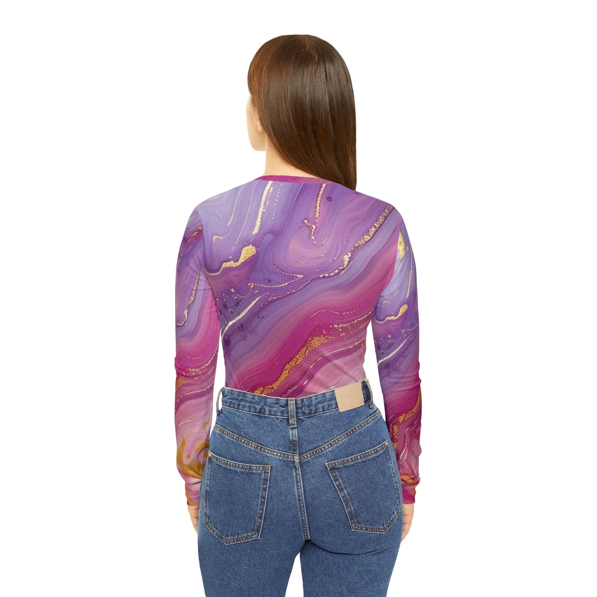 ["All Over Print","AOP","AOP Clothing","Art","Artful","Artistic","Artsy","Arty","Assembled in the USA","Assembled in USA","Illustration","Illustration art","Long Sleeves","Made in the USA","Made in USA","Sublimation","Tops","V-neck","Women's Clothing"]