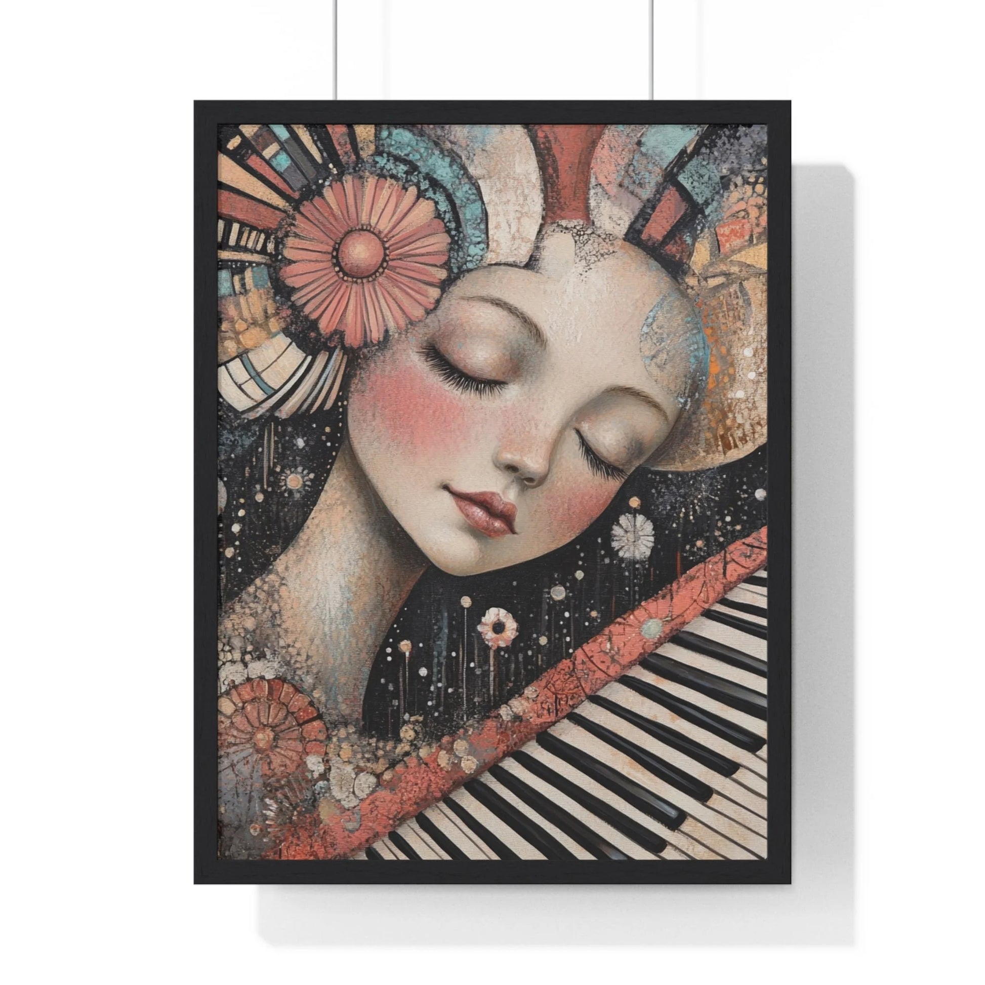 Buy The Best black framed floral portrait woman By Art & Illustration Supplies - Melodic Dream Abstract Wall - 2026