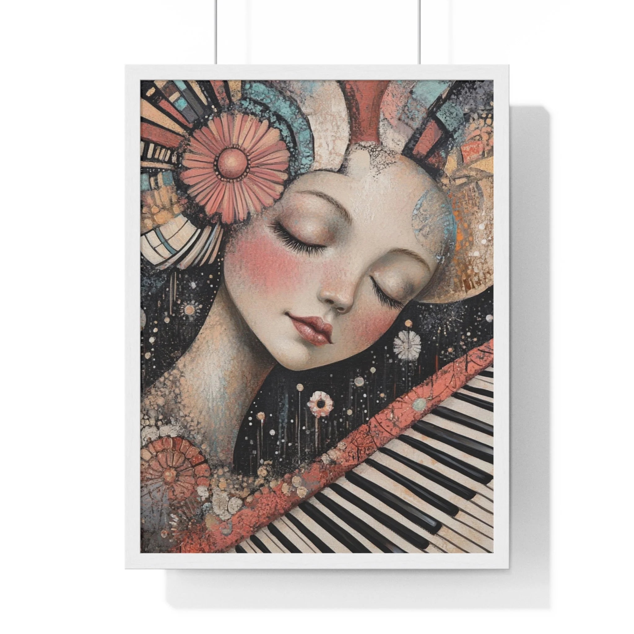 Buy The Best pastel floral portrait woman closed By Art & Illustration Supplies - Melodic Dream Abstract Wall - 2026