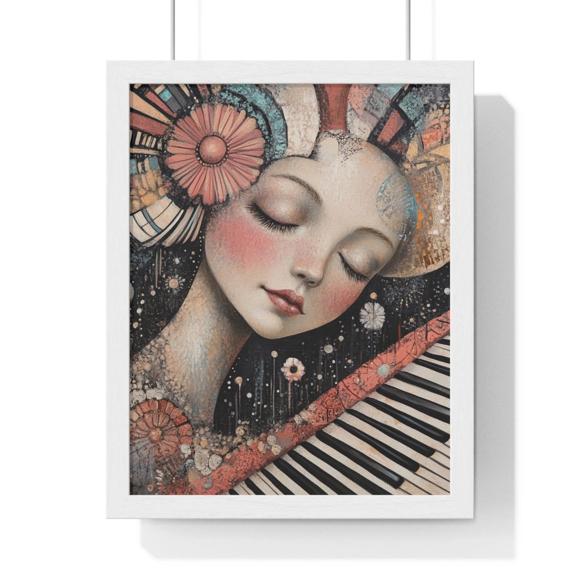 Buy The Best pink floral headpiece piano keys By Art & Illustration Supplies - Melodic Dream Abstract Wall - 2026