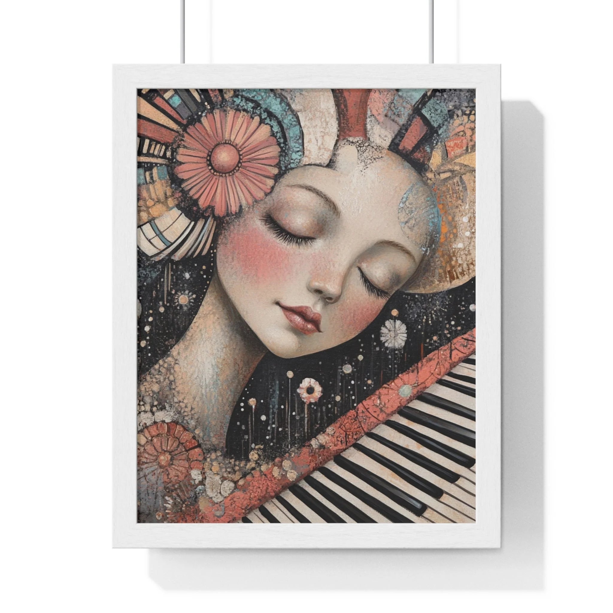 Buy The Best pink floral headpiece piano keys By Art & Illustration Supplies - Melodic Dream Abstract Wall - 2026