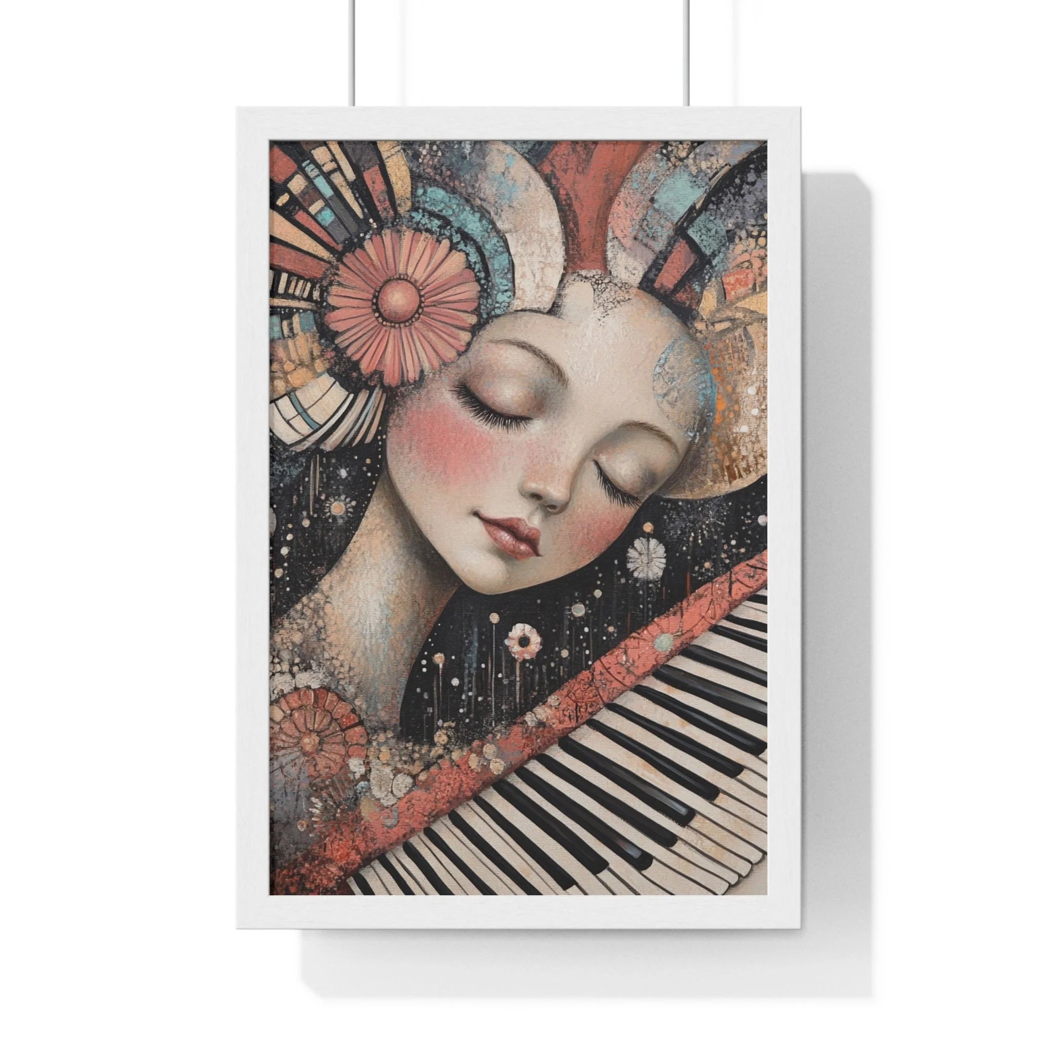 Buy The Best white pink floral print poster By Art & Illustration Supplies - Melodic Dream Abstract Wall - 2026