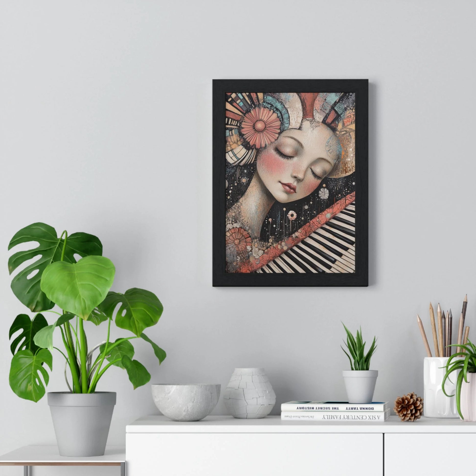 Buy The Best framed art print woman pink By Art & Illustration Supplies - Melodic Dream Abstract Wall - 2026