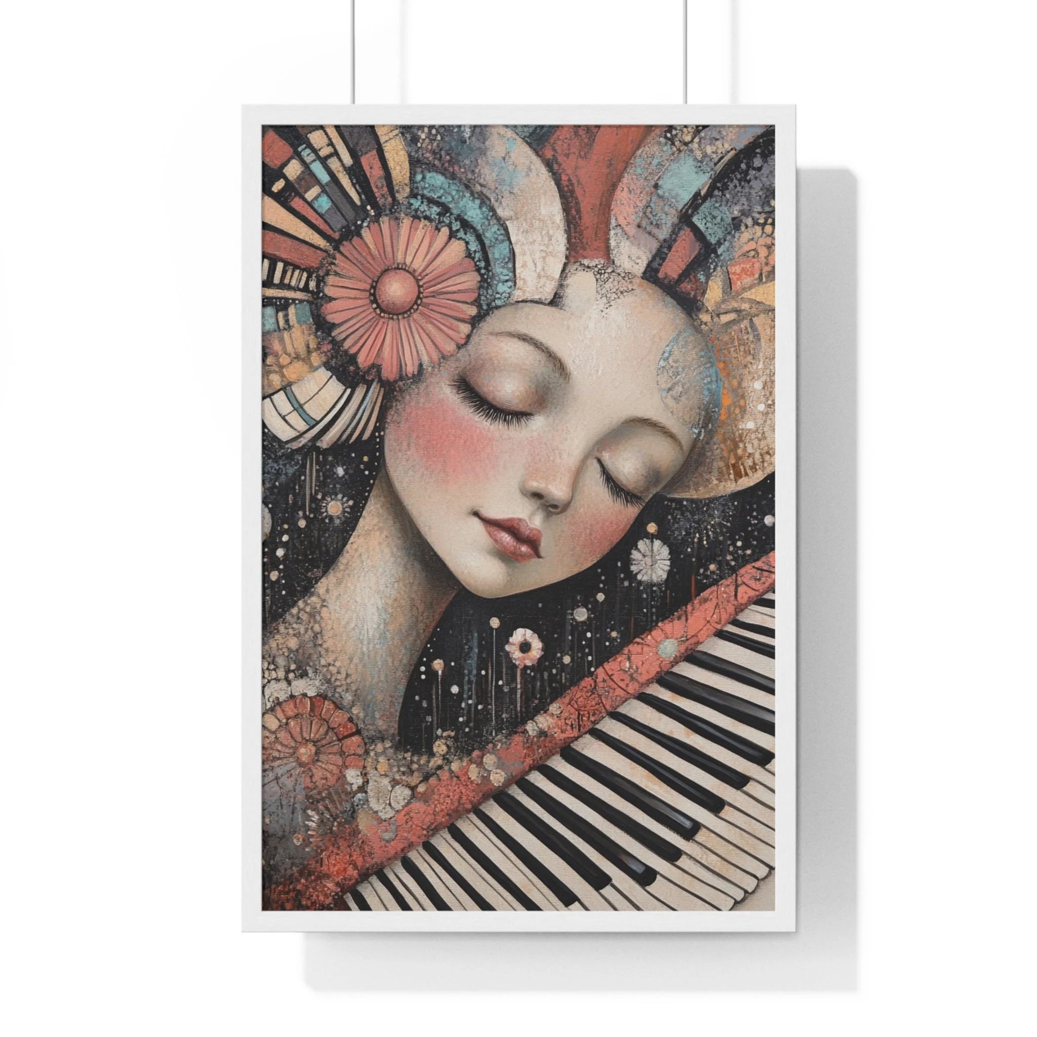 Buy The Best colorful abstract painting woman closed By Art & Illustration Supplies - Melodic Dream Abstract Wall - 2026