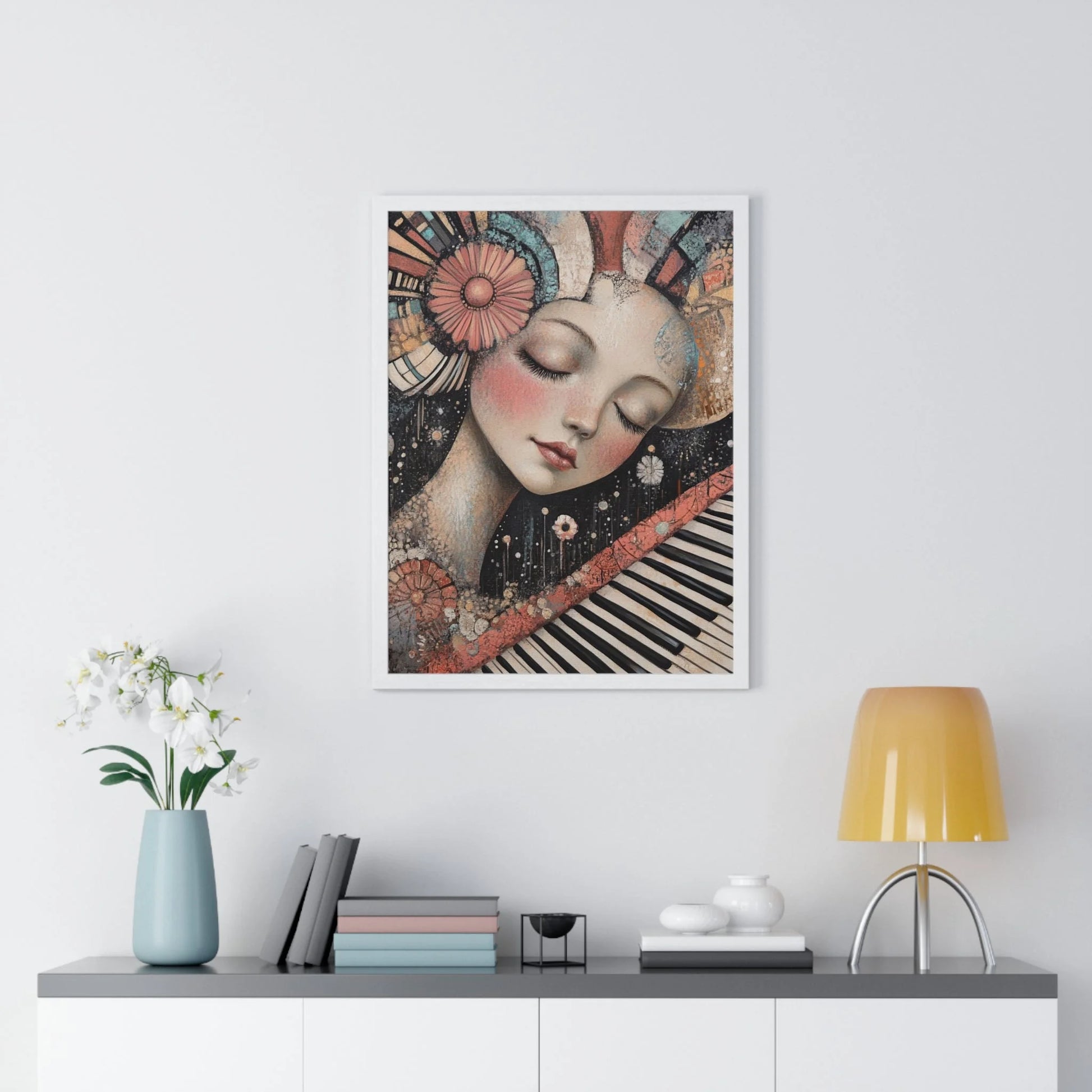 Buy The Best white framed artwork colorful abstract By Art & Illustration Supplies - Melodic Dream Abstract Wall - 2026