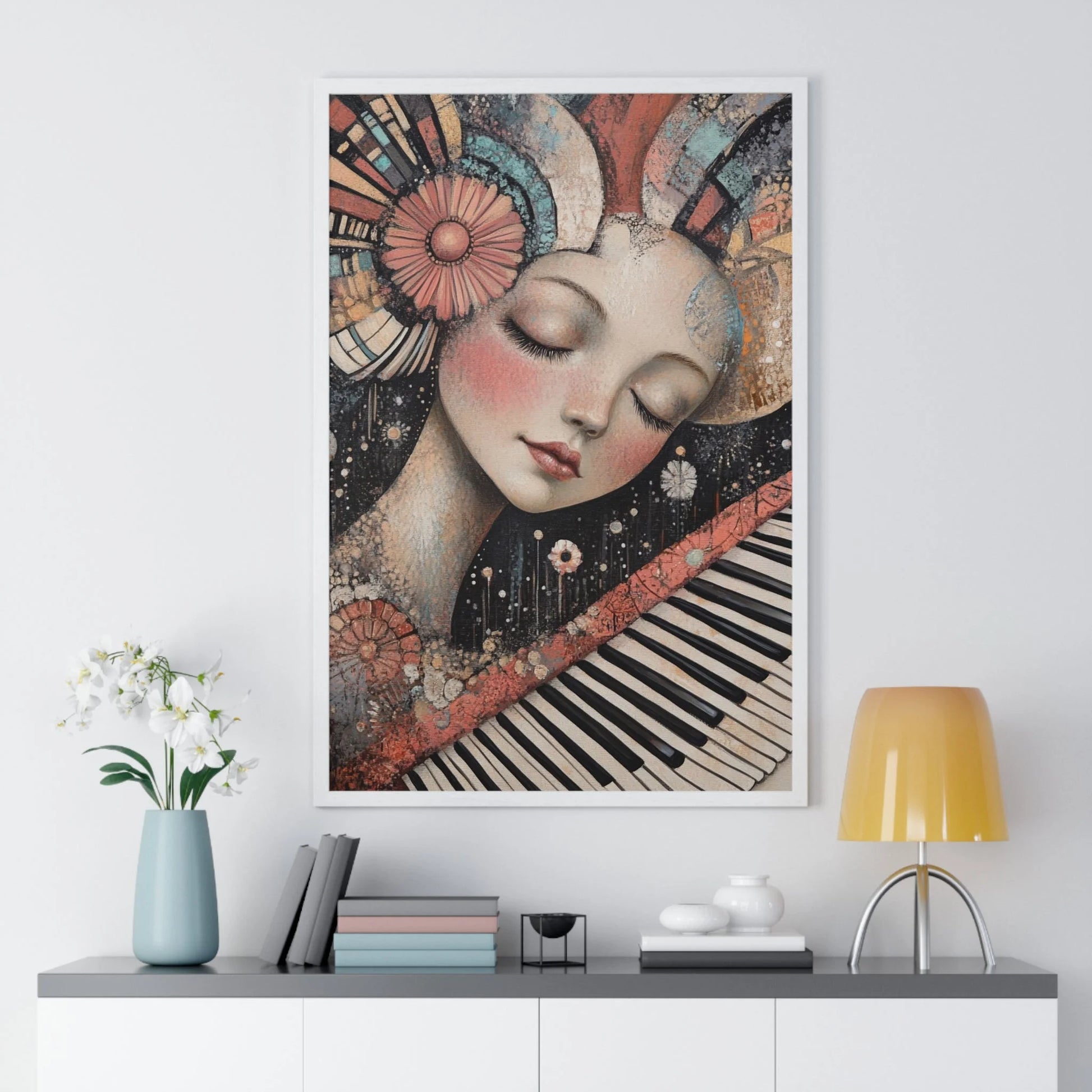 Buy The Best 24x36 inch framed canvas print By Art & Illustration Supplies - Melodic Dream Abstract Wall - 2026