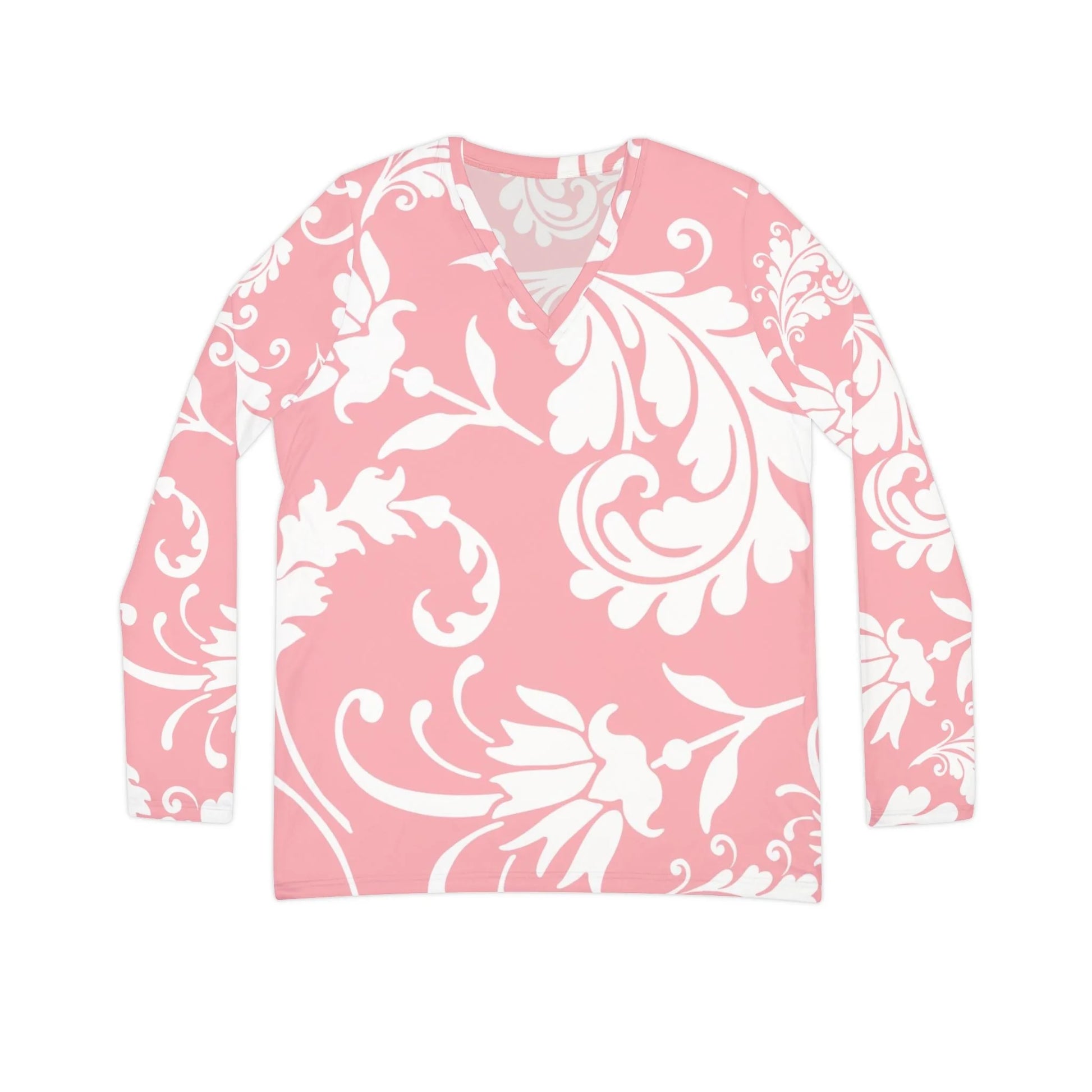 ["All Over Print","AOP","AOP Clothing","Art","Artful","Artistic","Artsy","Arty","Assembled in the USA","Assembled in USA","Illustration","Illustration art","Long Sleeves","Made in the USA","Made in USA","Sublimation","Tops","V-neck","Women's Clothing"]