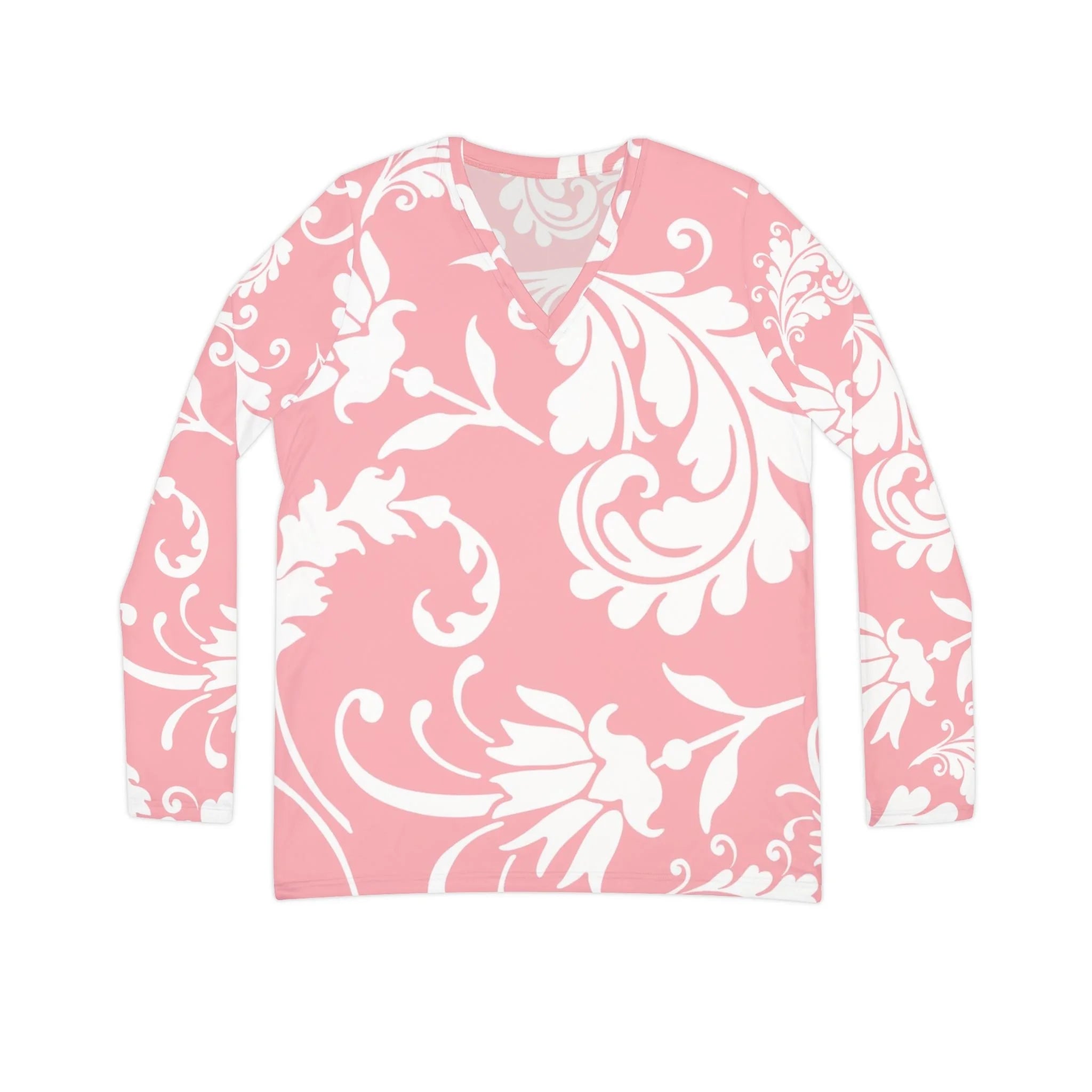 ["All Over Print","AOP","AOP Clothing","Art","Artful","Artistic","Artsy","Arty","Assembled in the USA","Assembled in USA","Illustration","Illustration art","Long Sleeves","Made in the USA","Made in USA","Sublimation","Tops","V-neck","Women's Clothing"]