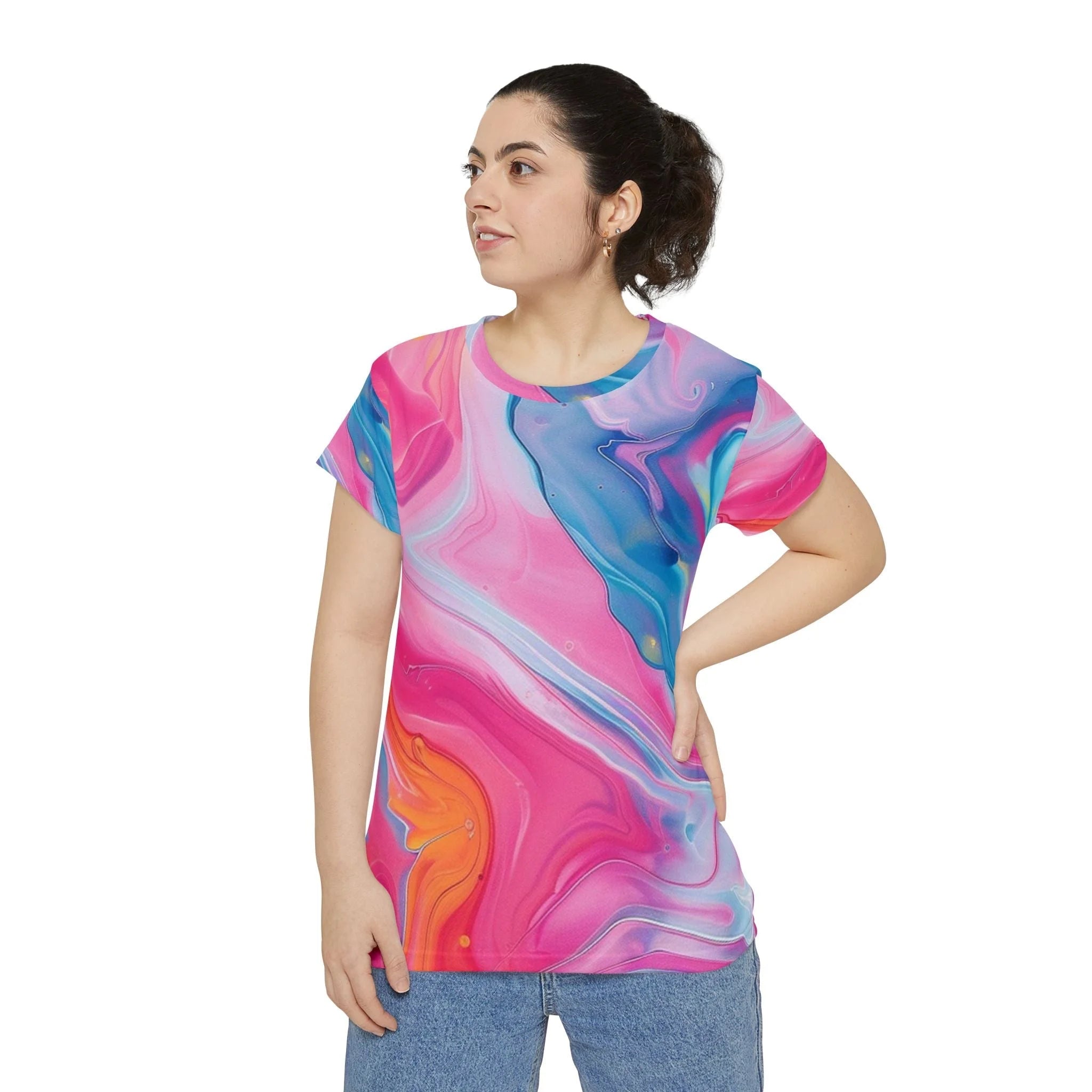 ["All Over Print","AOP","AOP Clothing","Art","Artful","Artistic","Artsy","Arty","Assembled in the USA","Assembled in USA","Illustration","Illustration art","Made in the USA","Made in USA","Sublimation","T-shirts","Tops","Women's Clothing"]