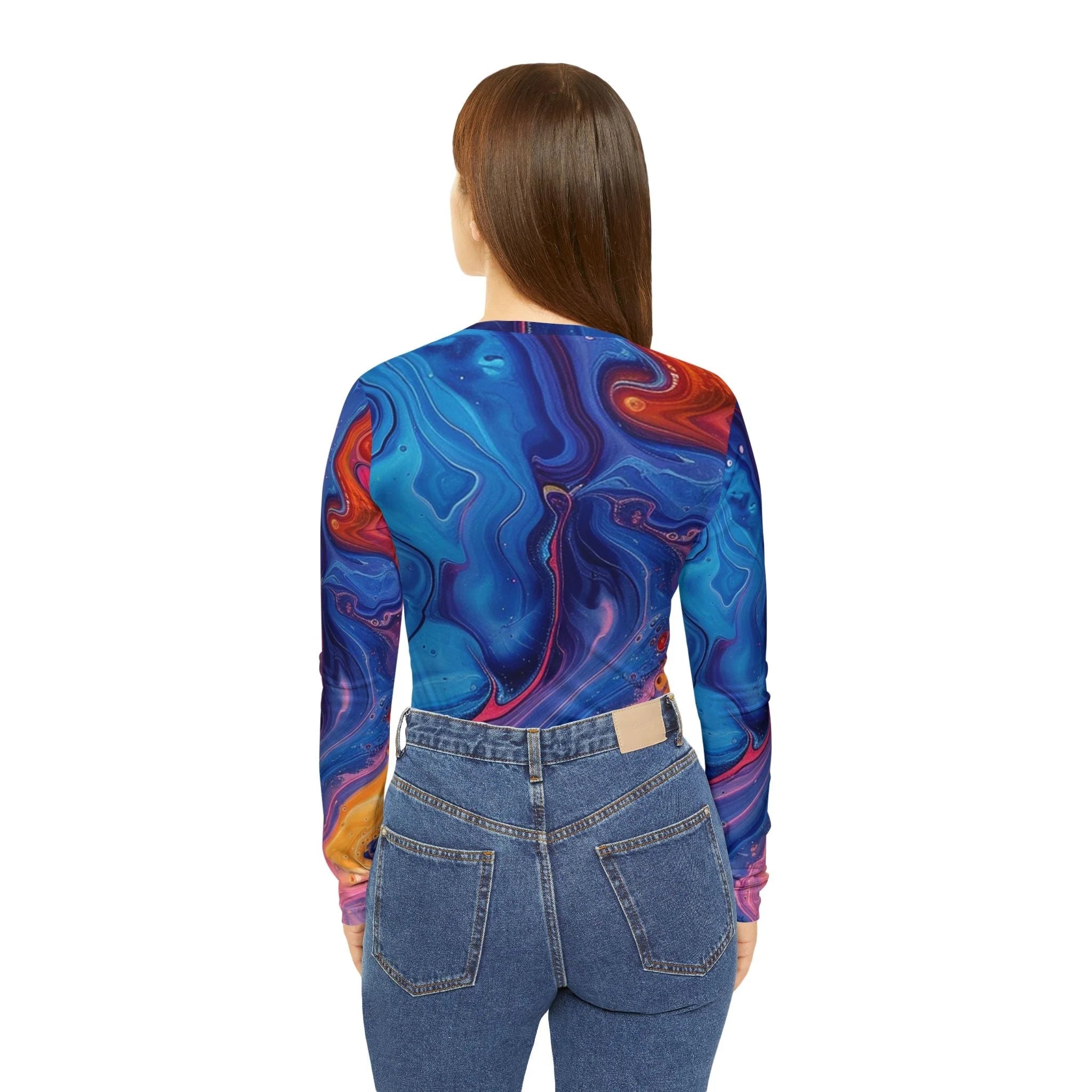["All Over Print","AOP","AOP Clothing","Art","Artful","Artistic","Artsy","Arty","Assembled in the USA","Assembled in USA","Illustration","Illustration art","Long Sleeves","Made in the USA","Made in USA","Sublimation","Tops","V-neck","Women's Clothing"]